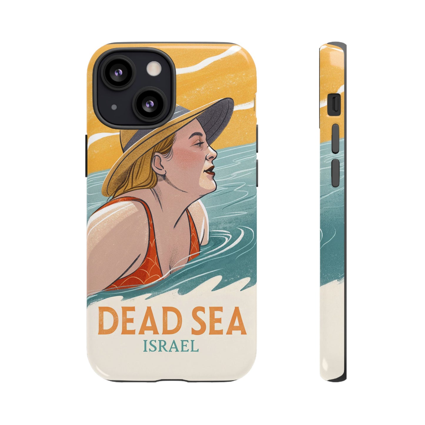 Dødehavet – Retro Badende Dame Mobildeksel