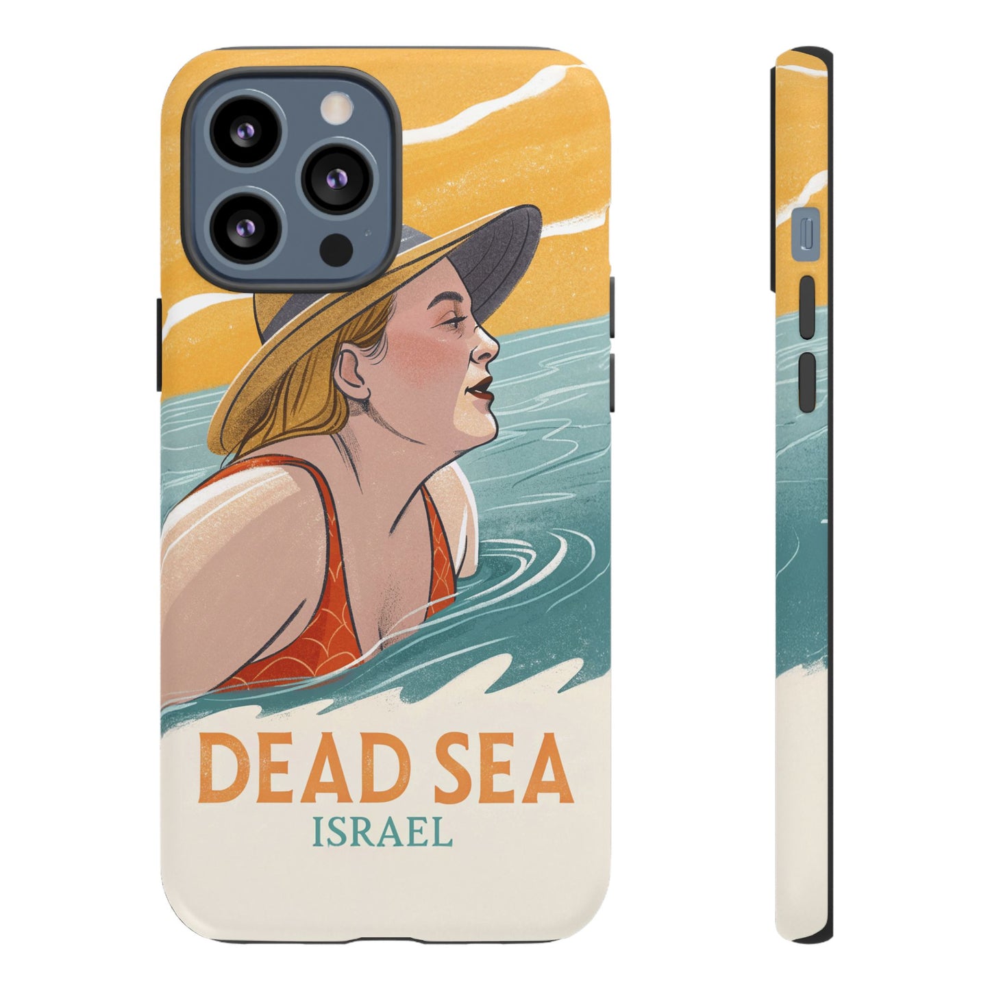 Dødehavet – Retro Badende Dame Mobildeksel