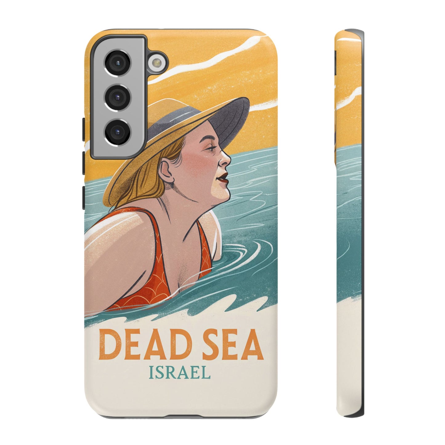 Dødehavet – Retro Badende Dame Mobildeksel