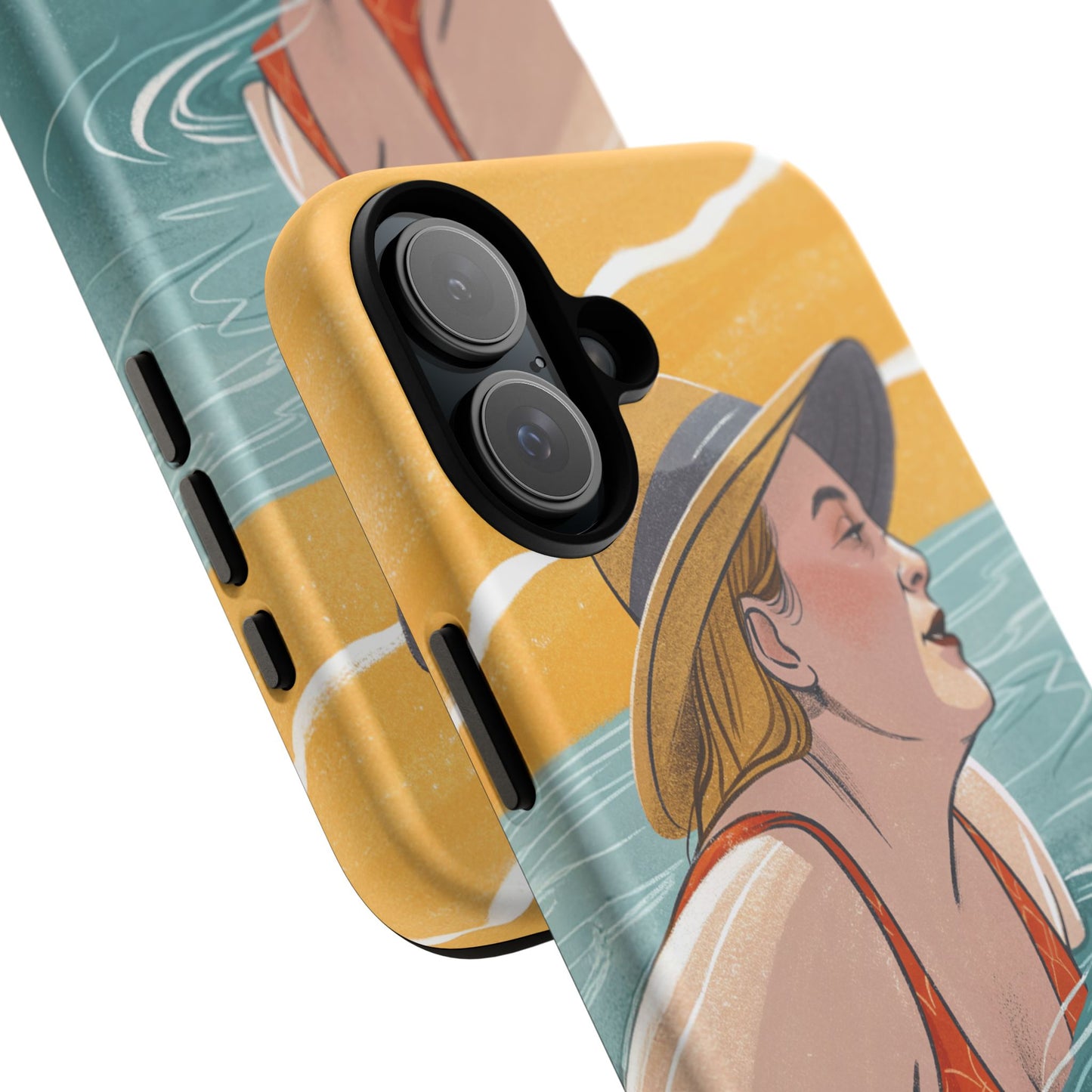 Dødehavet – Retro Badende Dame Mobildeksel