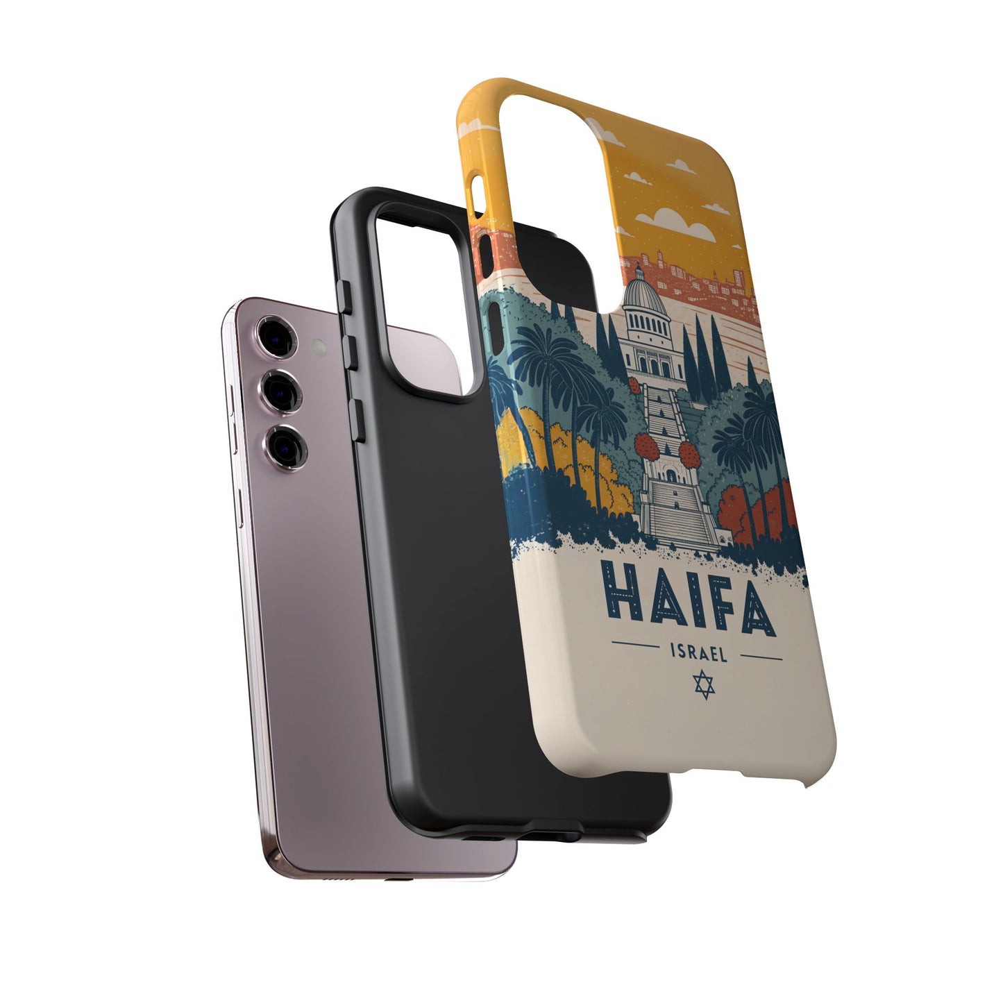 Haifa – Retro Hage og Skyline Mobildeksel