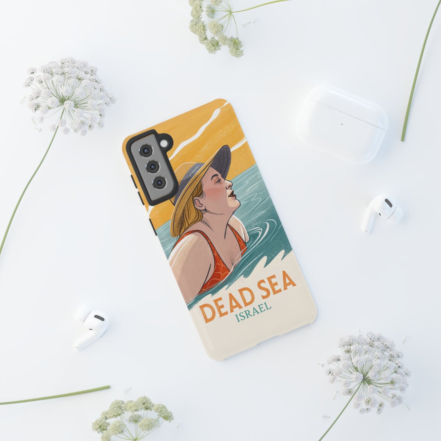 Dødehavet – Retro Badende Dame Mobildeksel