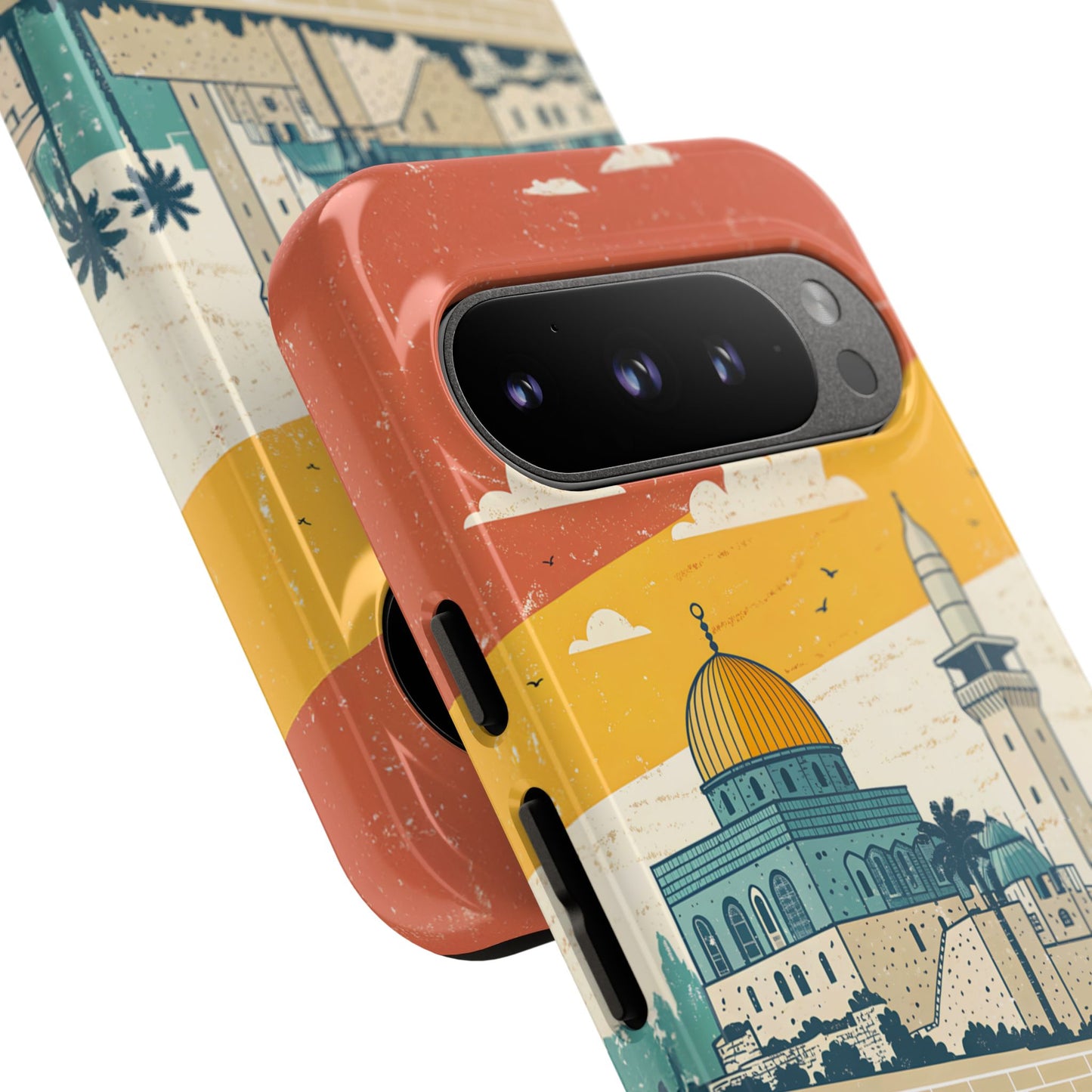 Jerusalem Retro Skyline – Israel Mobildeksel