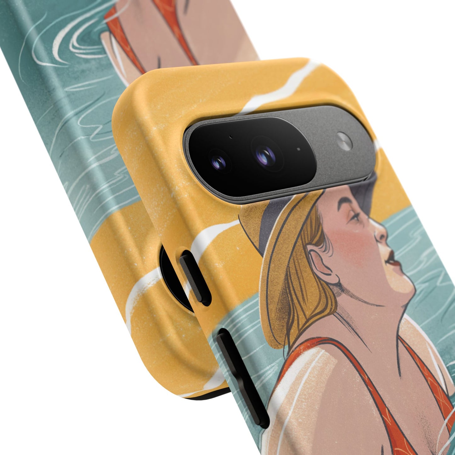 Dødehavet – Retro Badende Dame Mobildeksel