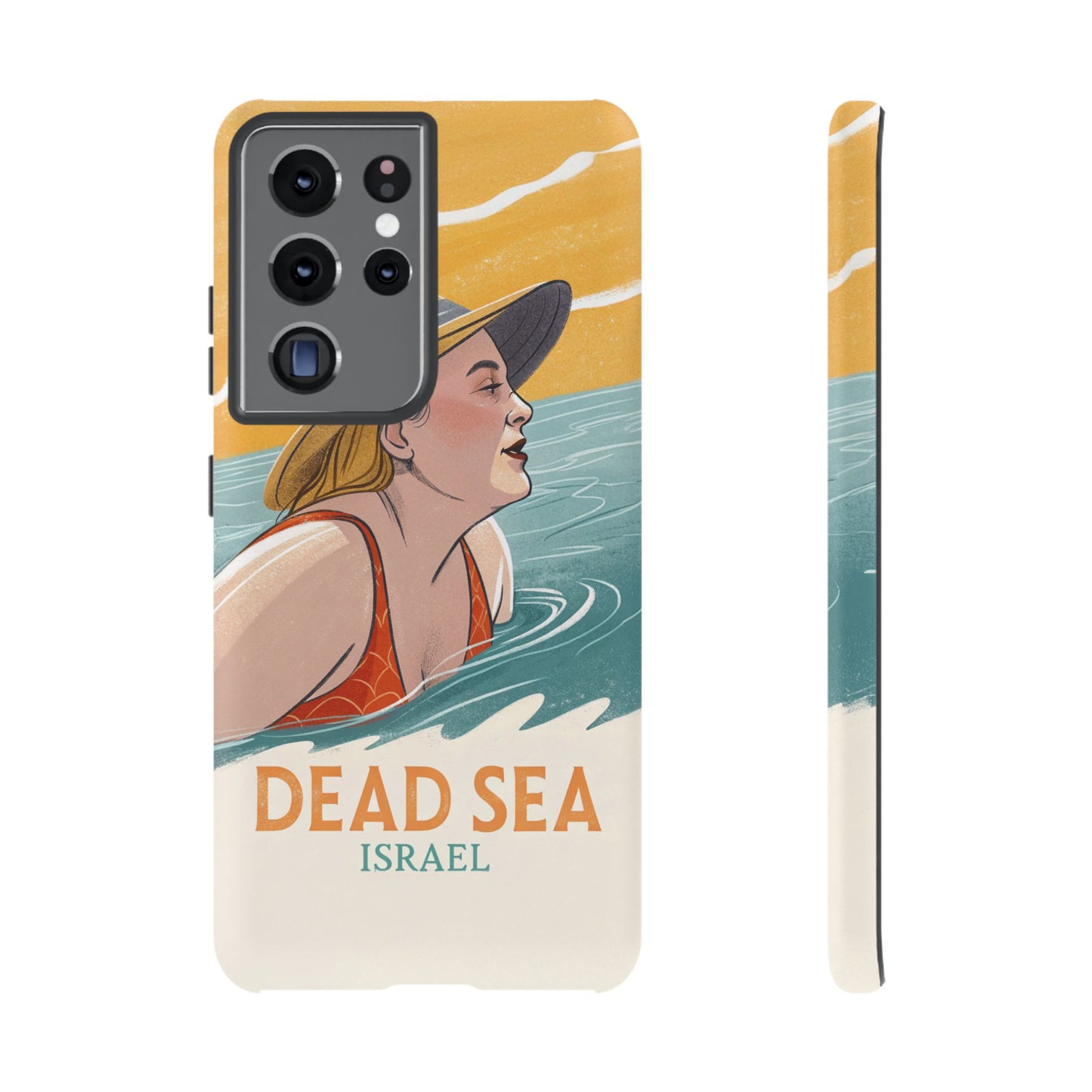 Dødehavet – Retro Badende Dame Mobildeksel