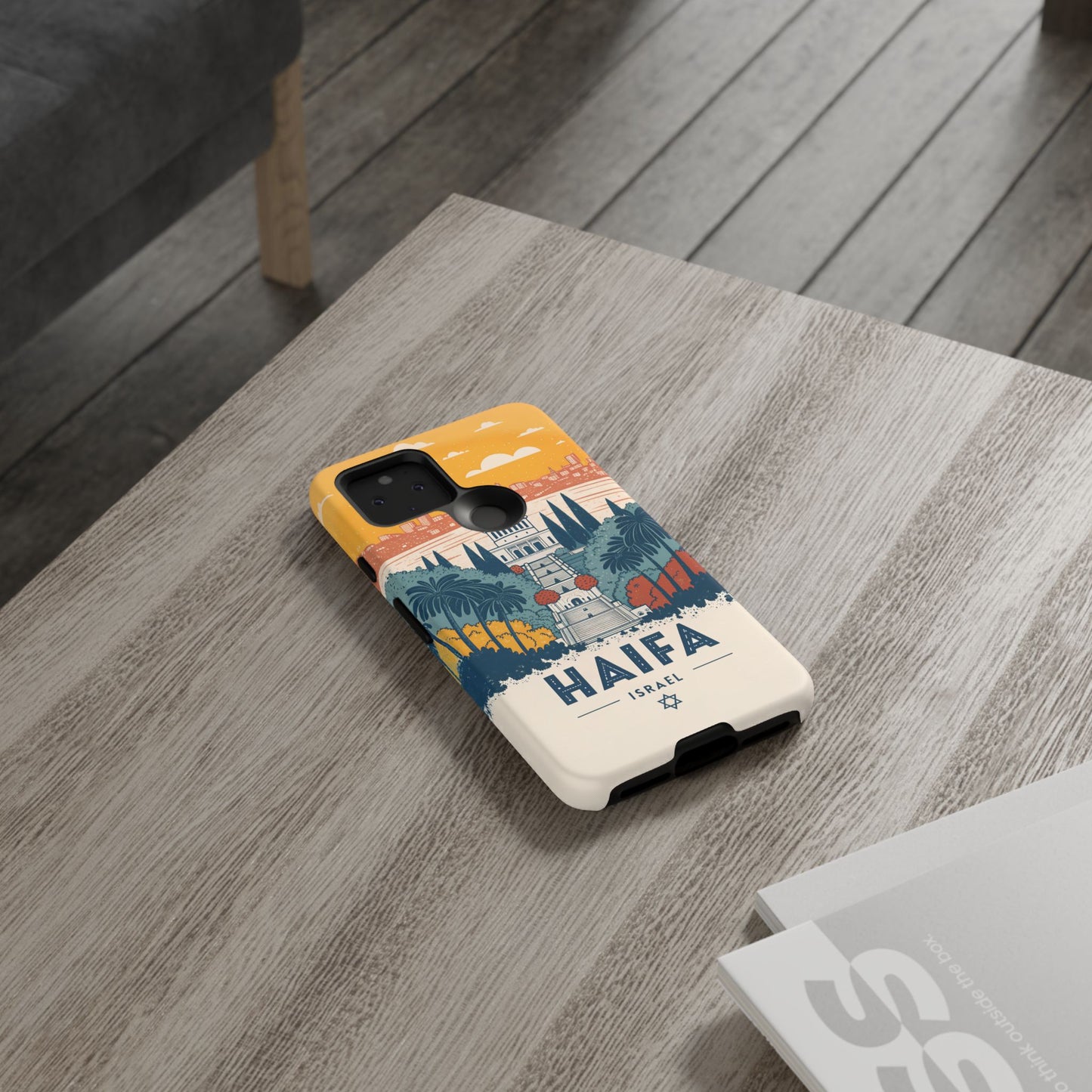 Haifa – Retro Hage og Skyline Mobildeksel