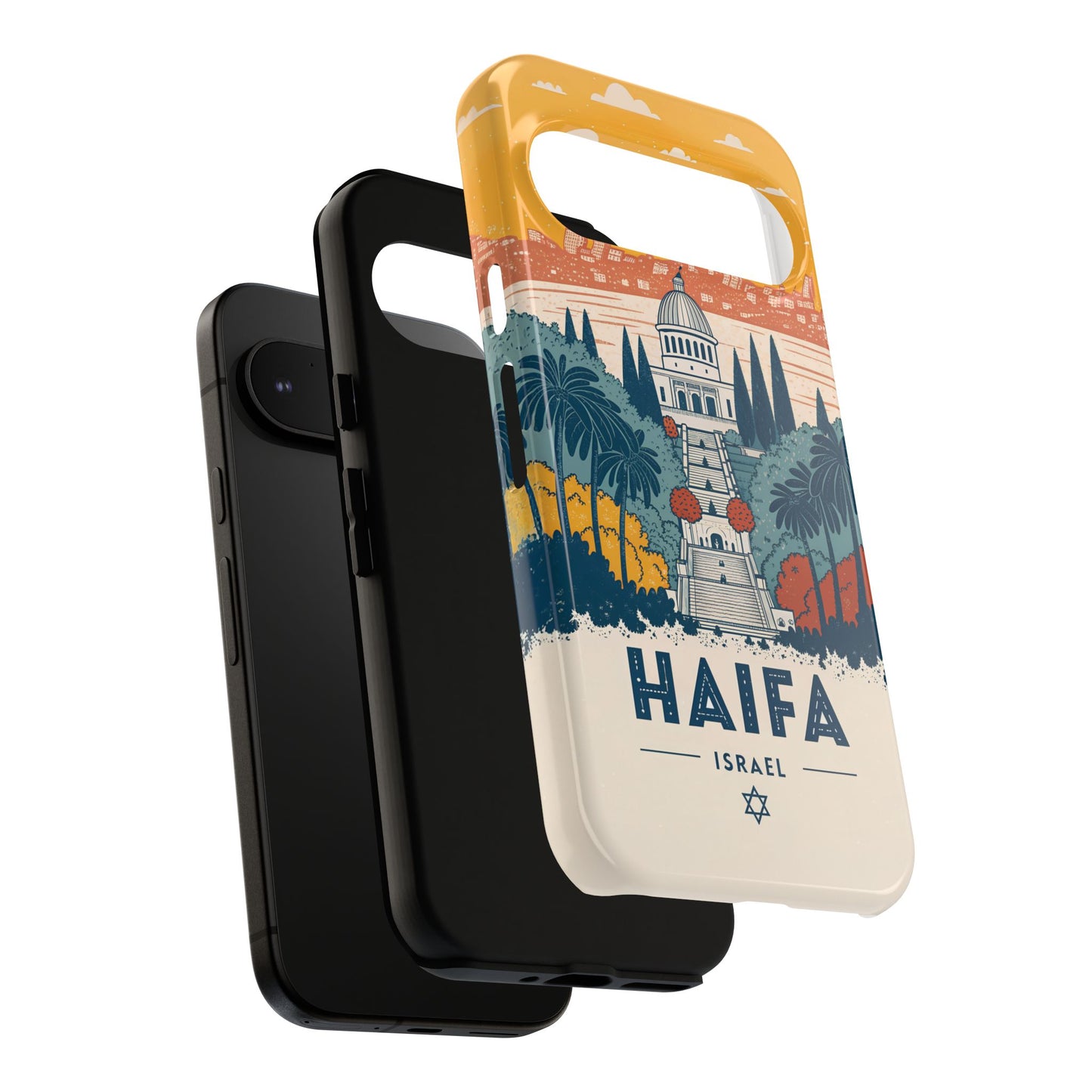 Haifa – Retro Hage og Skyline Mobildeksel