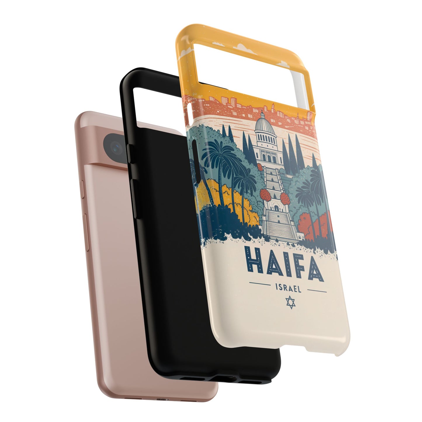 Haifa – Retro Hage og Skyline Mobildeksel