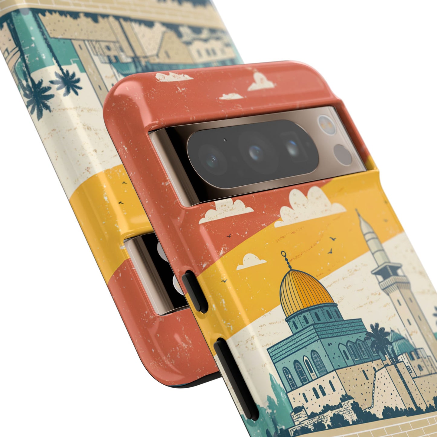 Jerusalem Retro Skyline – Israel Mobildeksel