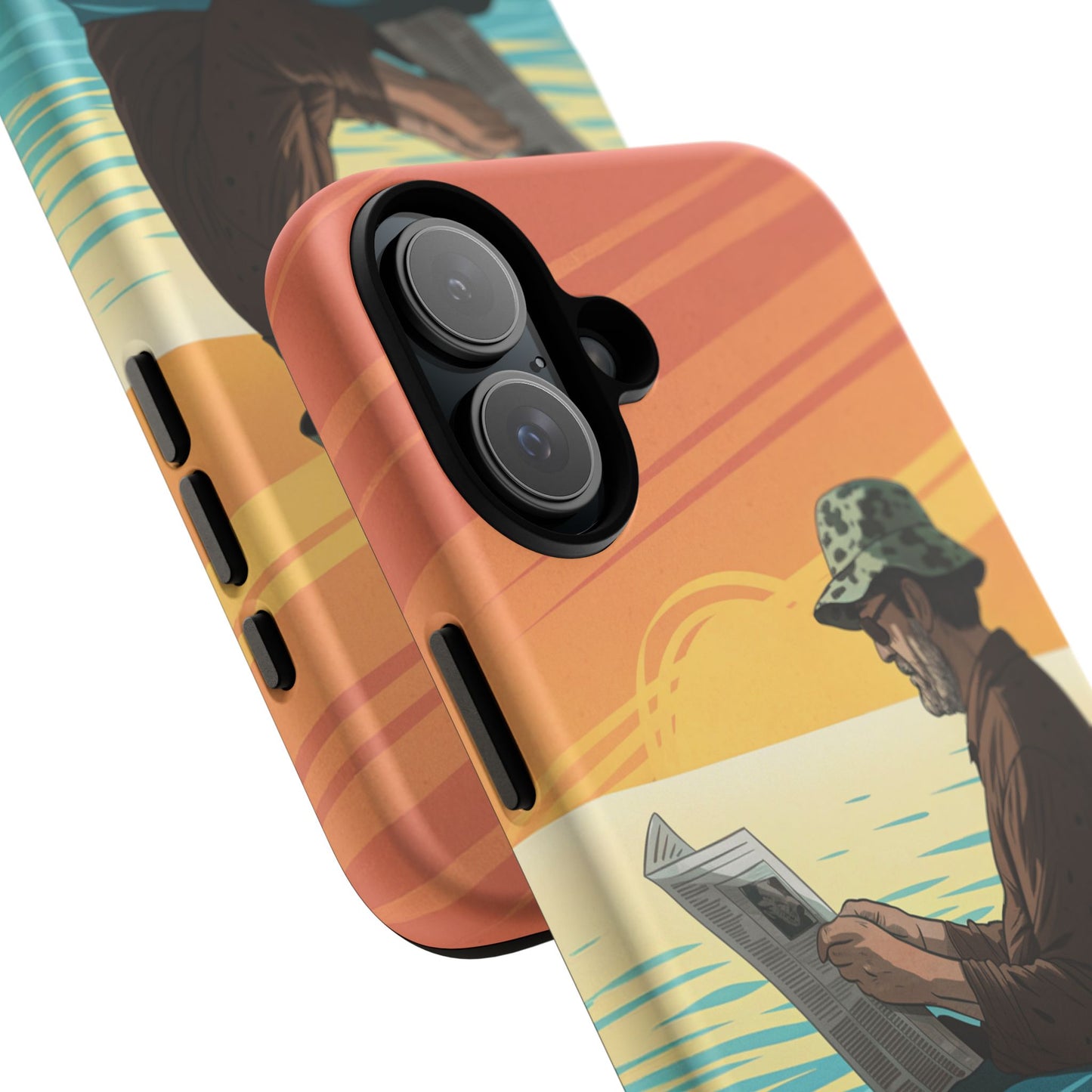 Dødehavet – Solnedgang og Flytende Mann Mobildeksel