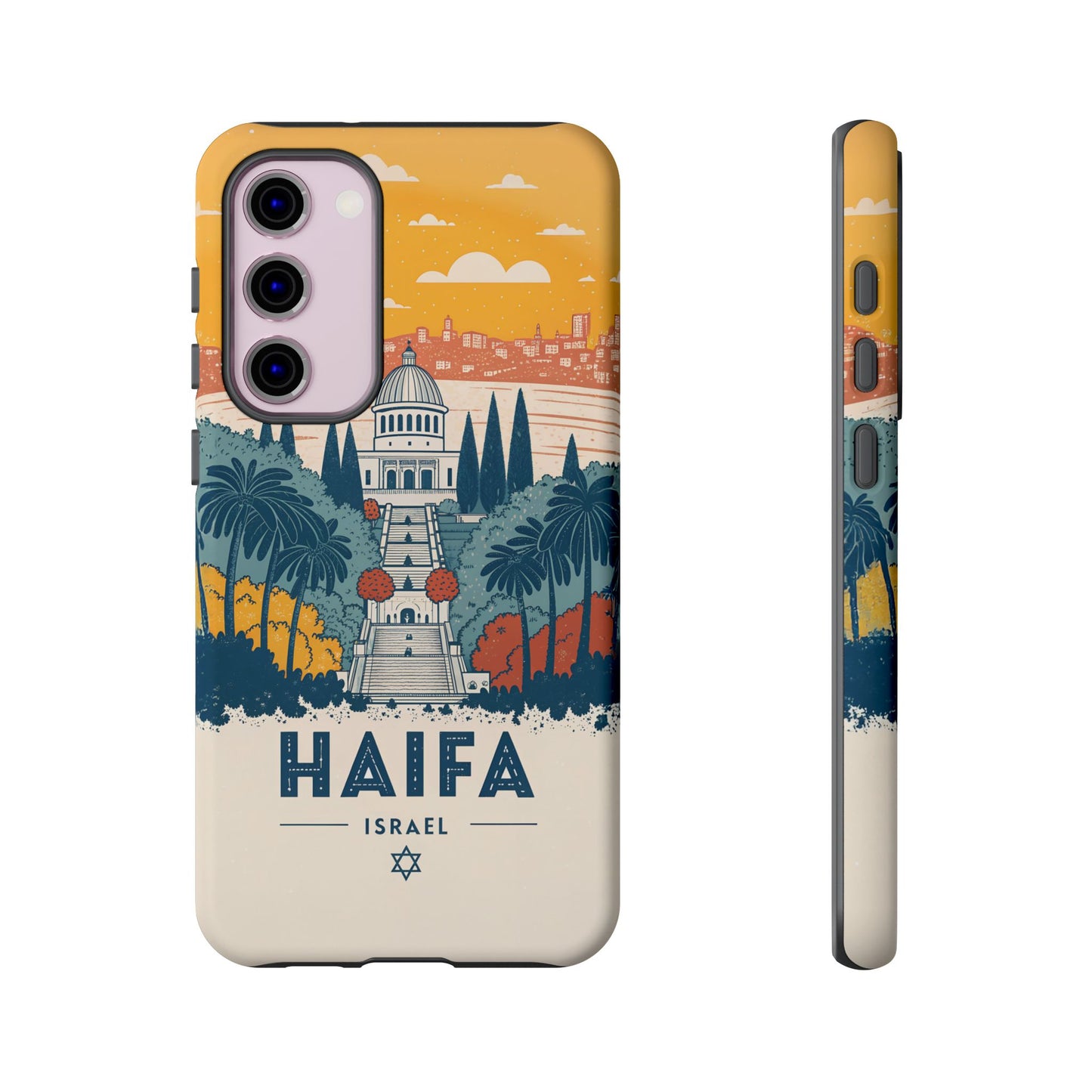 Haifa – Retro Hage og Skyline Mobildeksel