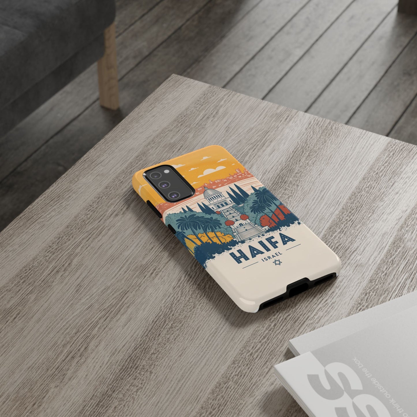 Haifa – Retro Hage og Skyline Mobildeksel