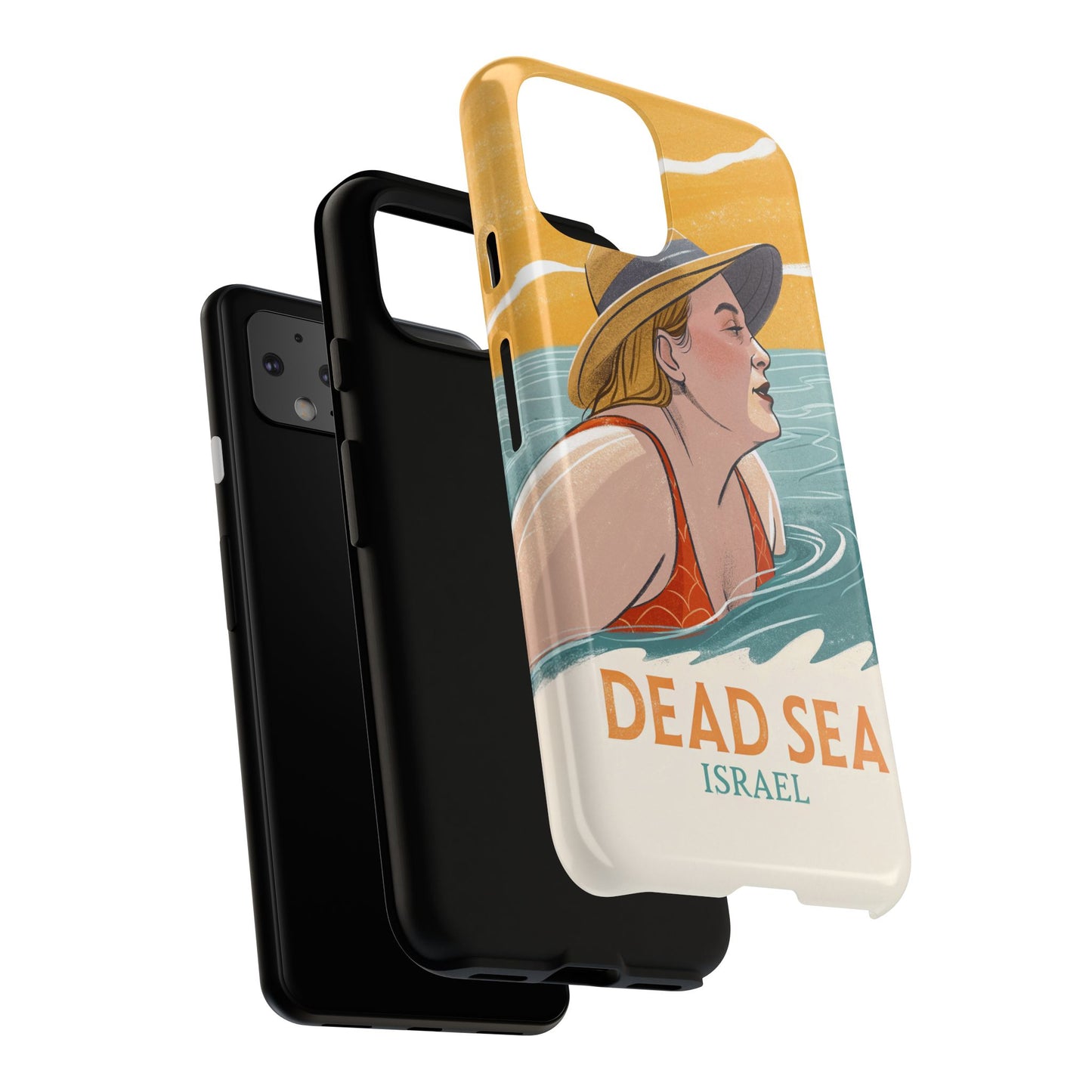 Dødehavet – Retro Badende Dame Mobildeksel