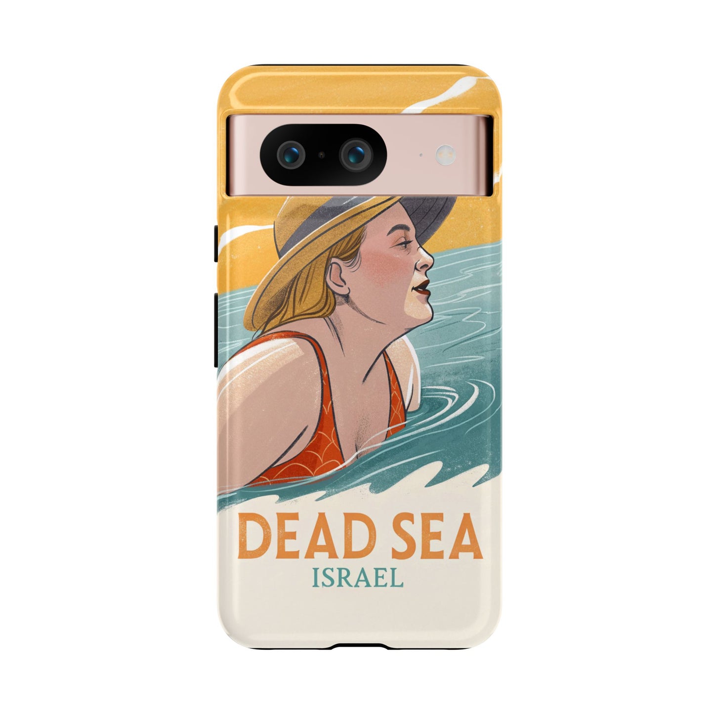 Dødehavet – Retro Badende Dame Mobildeksel