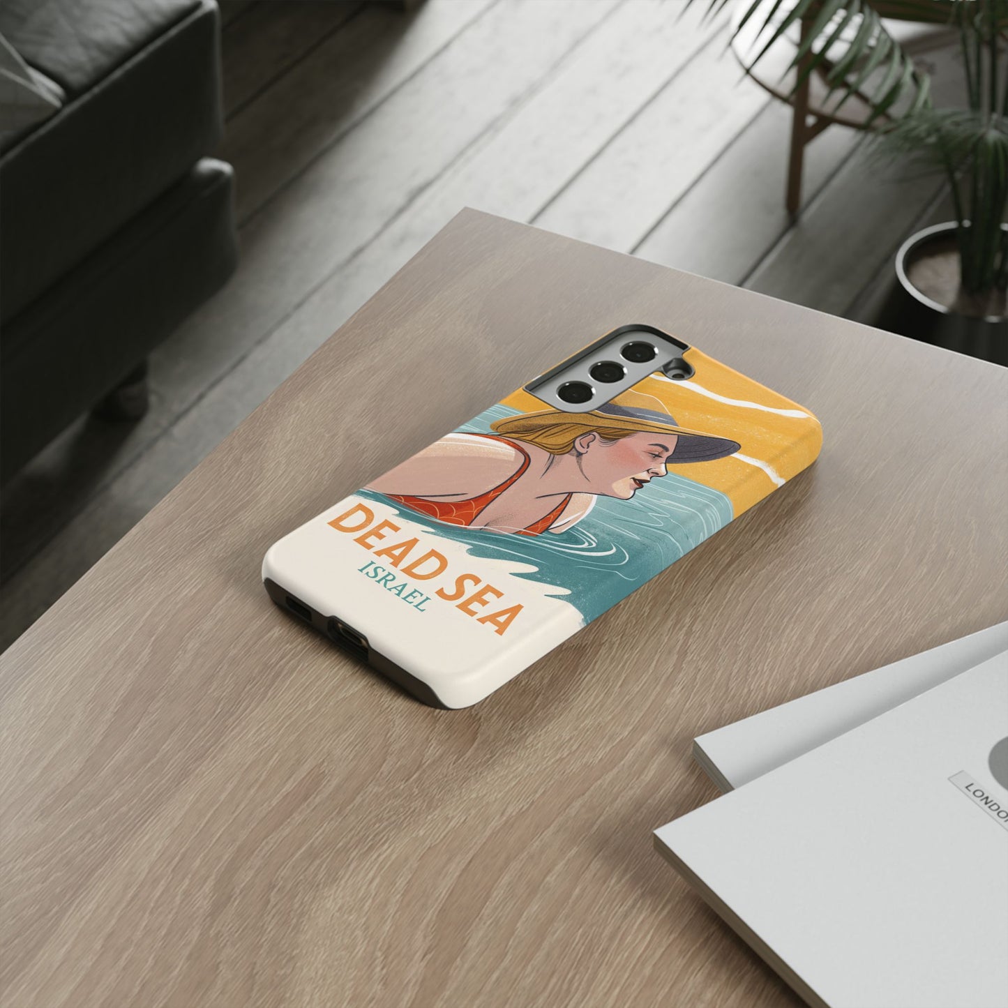 Dødehavet – Retro Badende Dame Mobildeksel