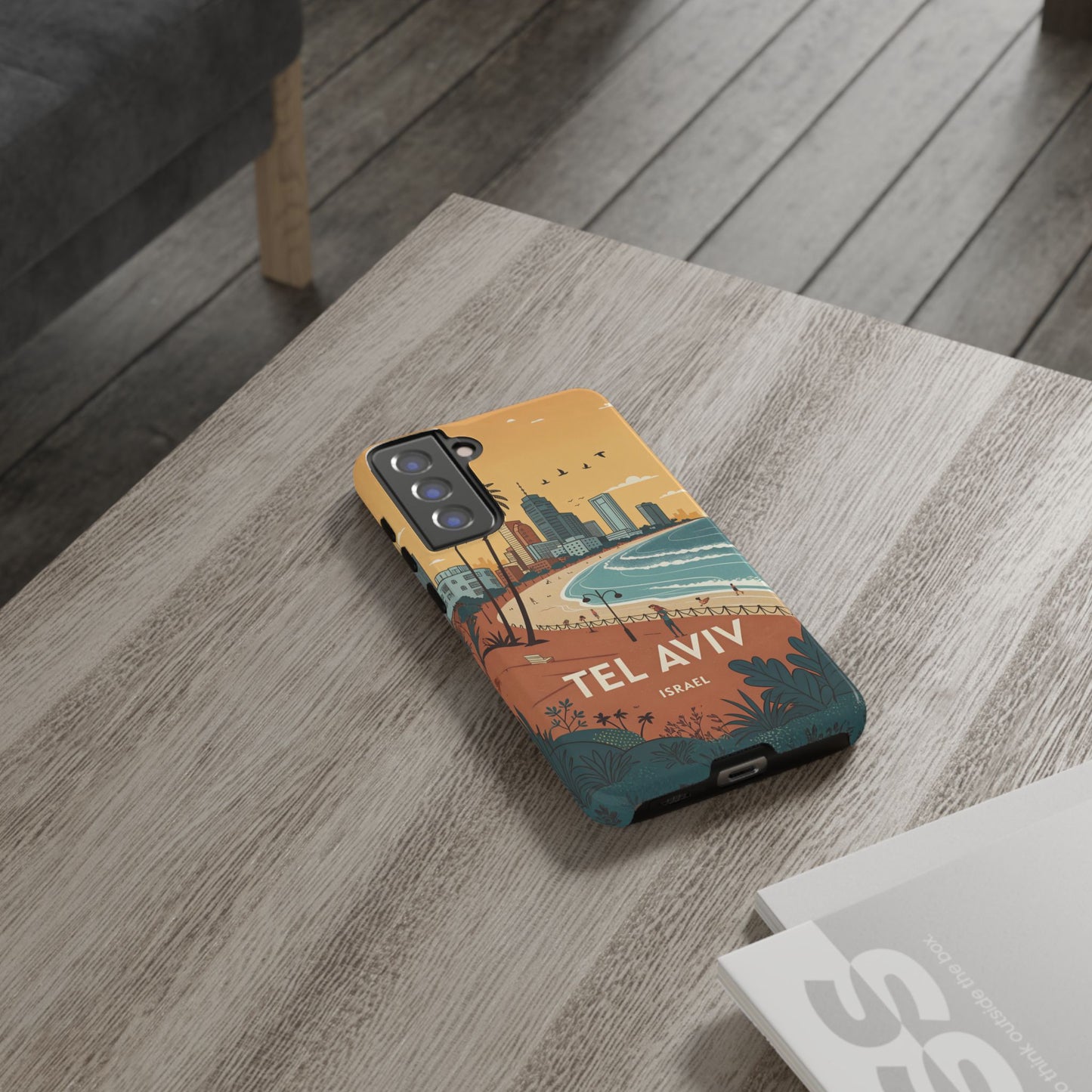 Tel Aviv Retro Strandlinje – Mobildeksel