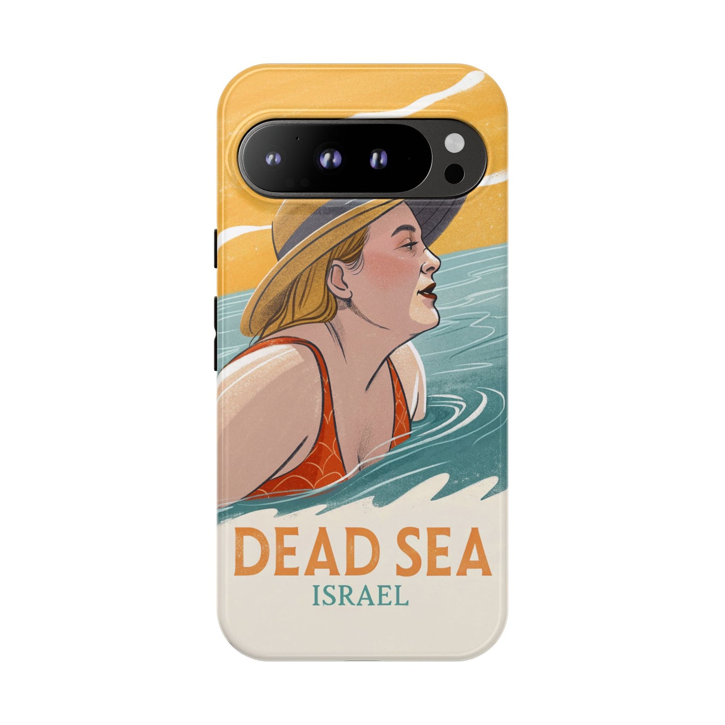 Dødehavet – Retro Badende Dame Mobildeksel