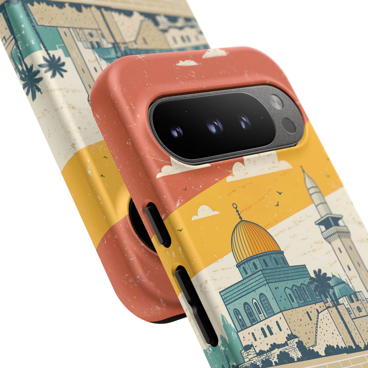 Jerusalem Retro Skyline – Israel Mobildeksel