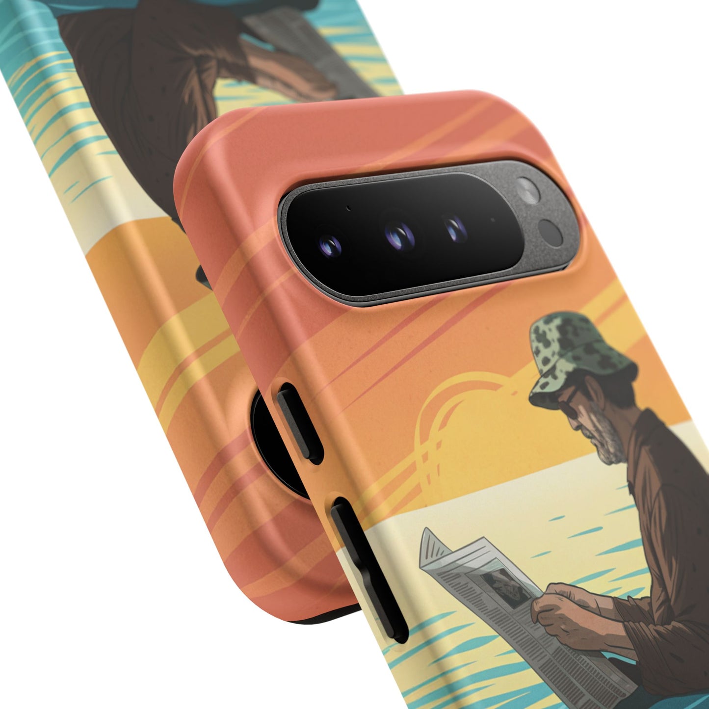 Dødehavet – Solnedgang og Flytende Mann Mobildeksel