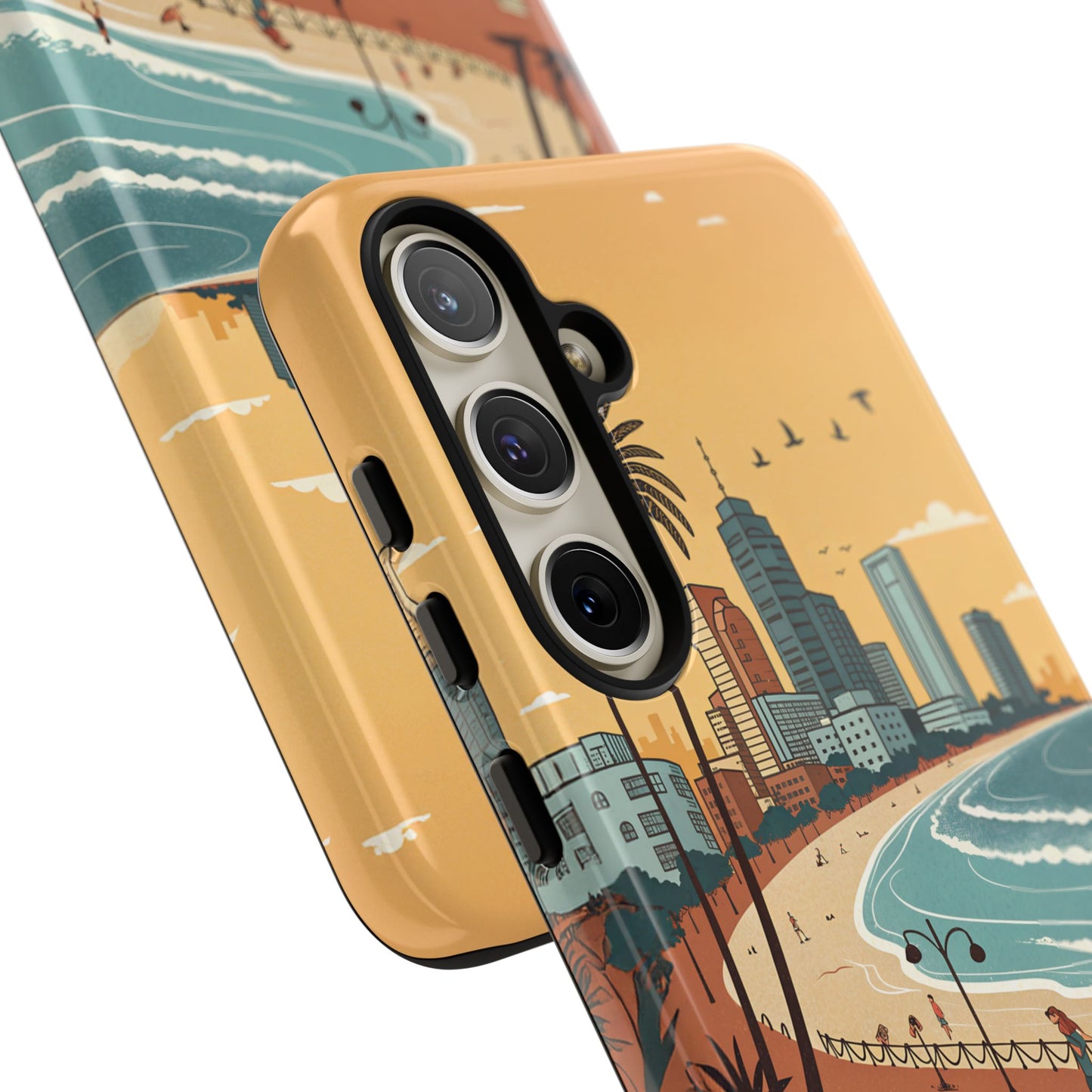 Tel Aviv Retro Strandlinje – Mobildeksel