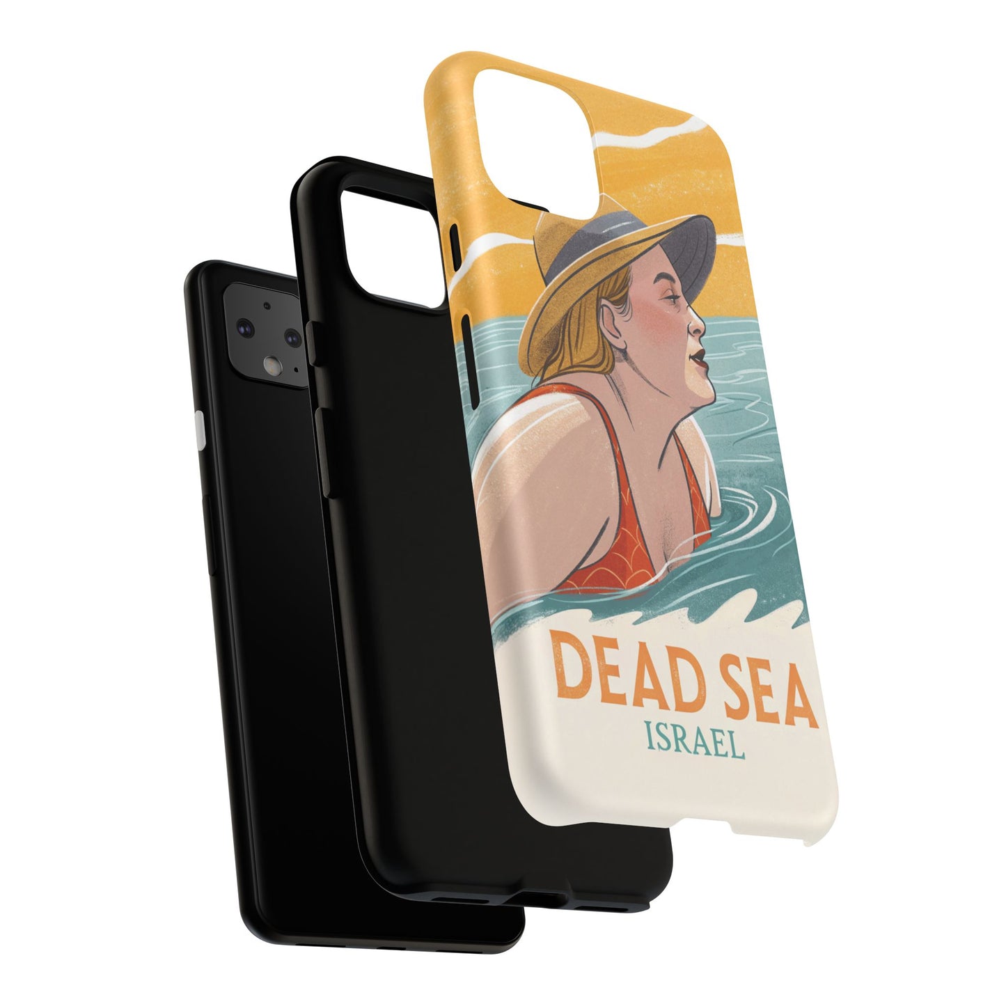 Dødehavet – Retro Badende Dame Mobildeksel