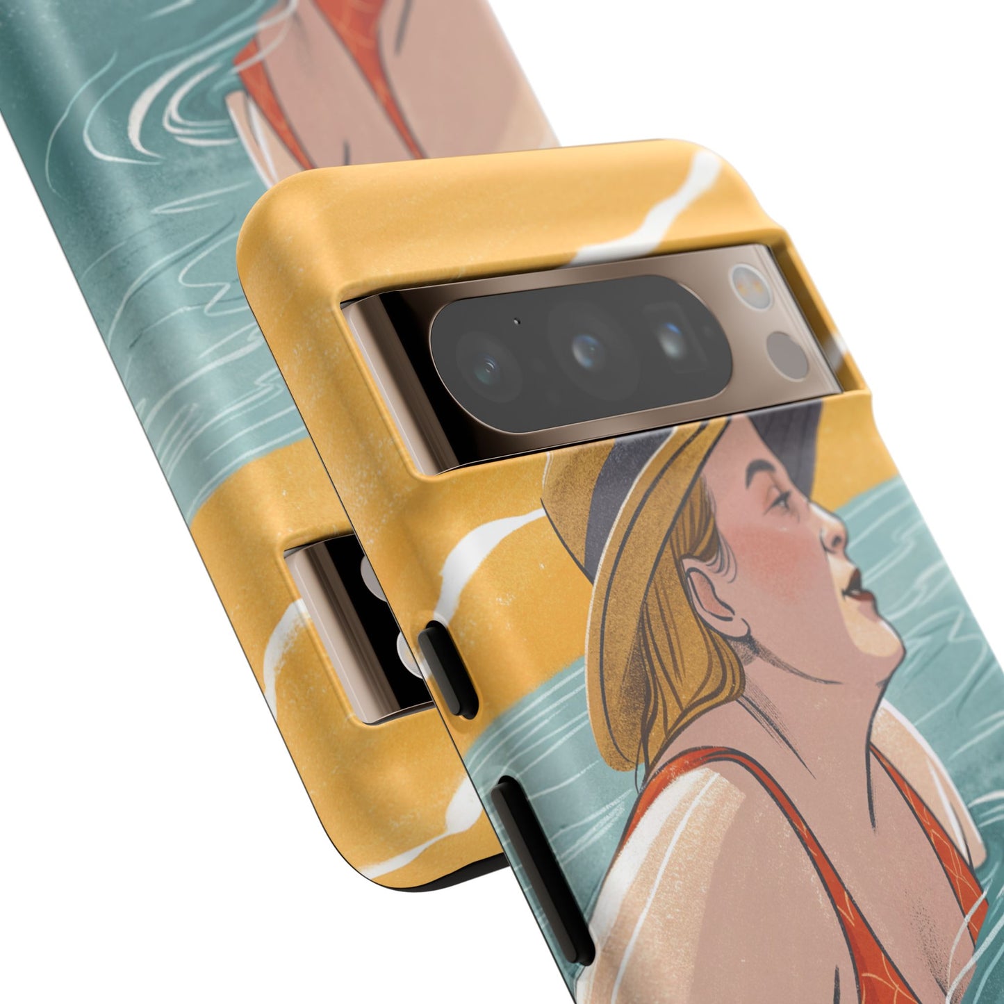 Dødehavet – Retro Badende Dame Mobildeksel