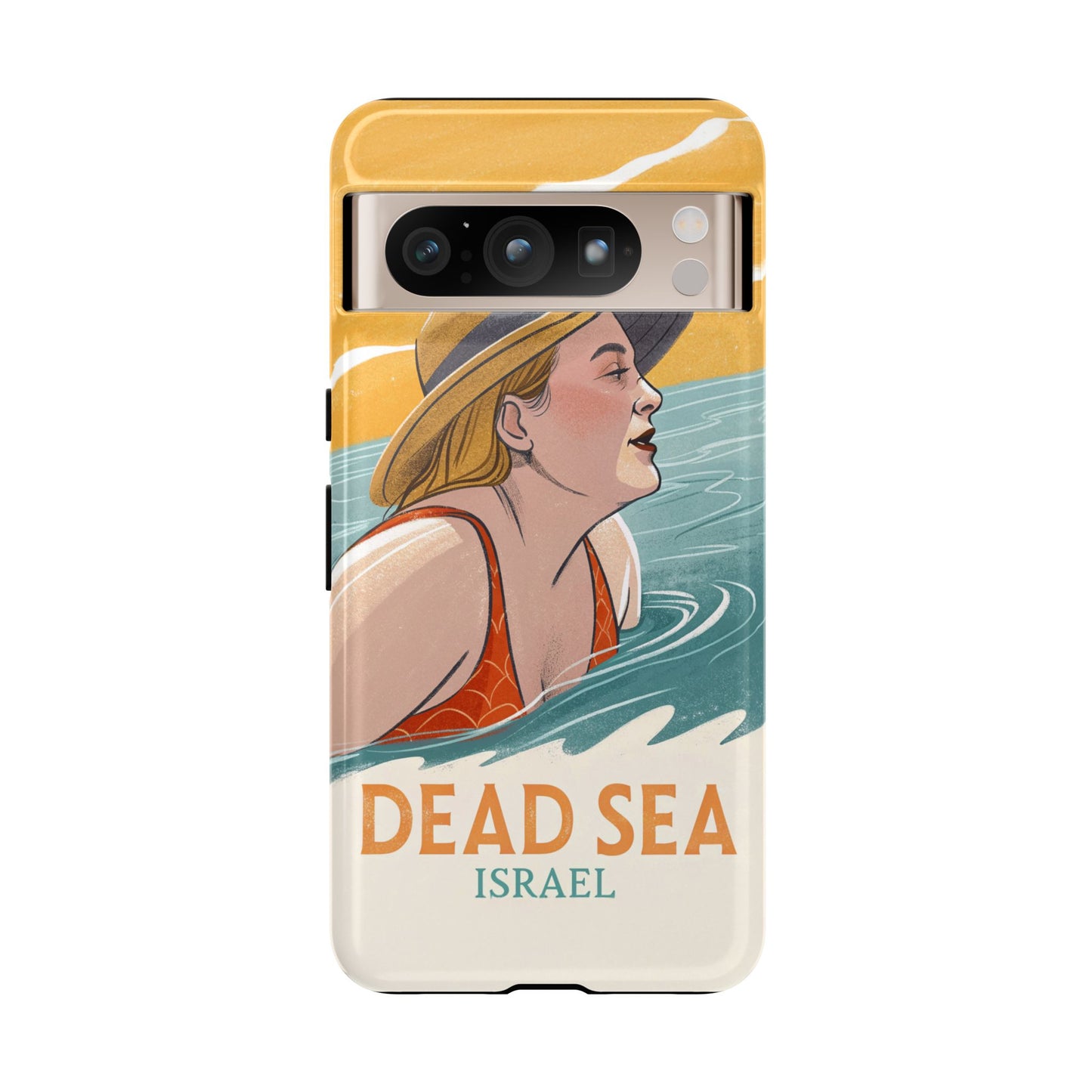 Dødehavet – Retro Badende Dame Mobildeksel