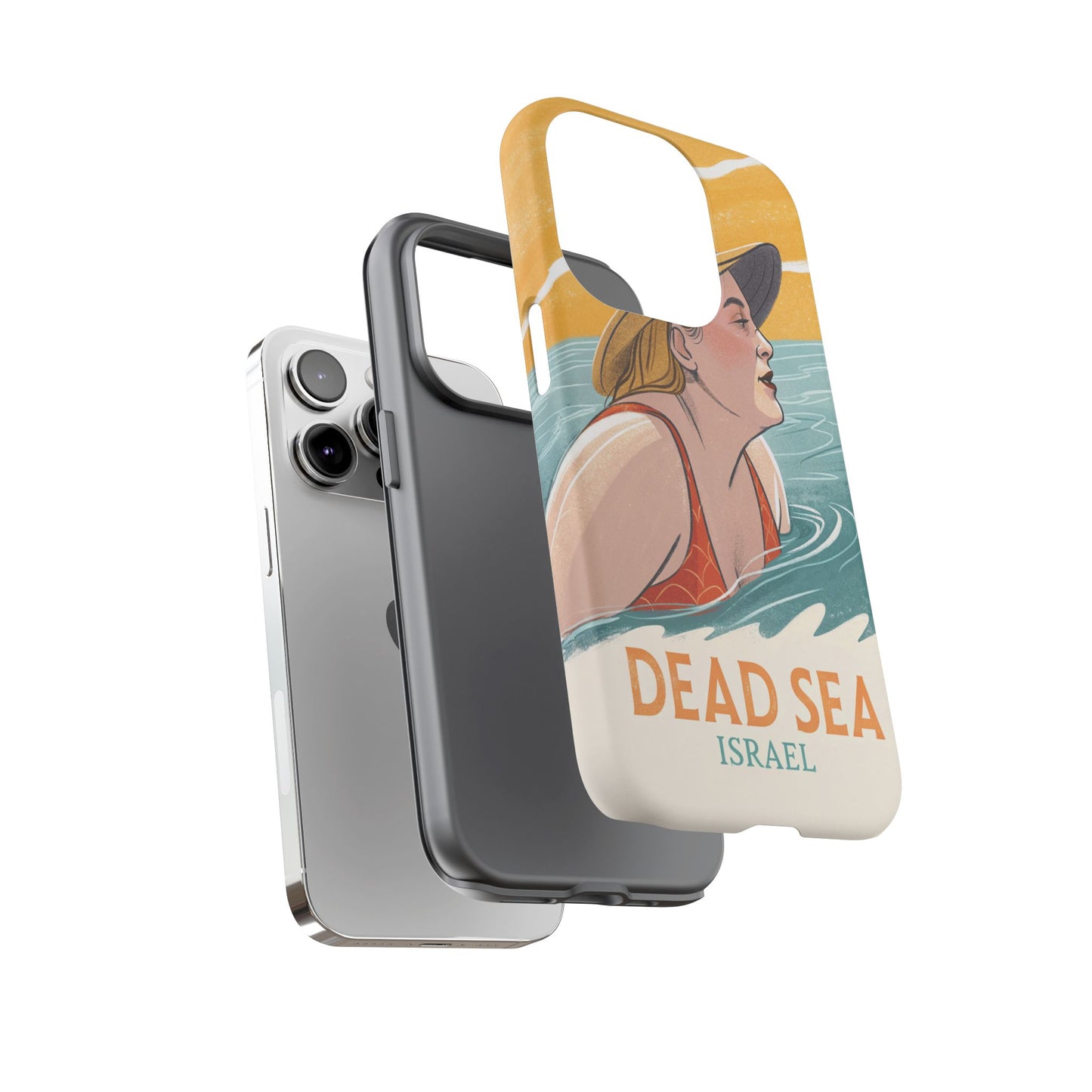 Dødehavet – Retro Badende Dame Mobildeksel