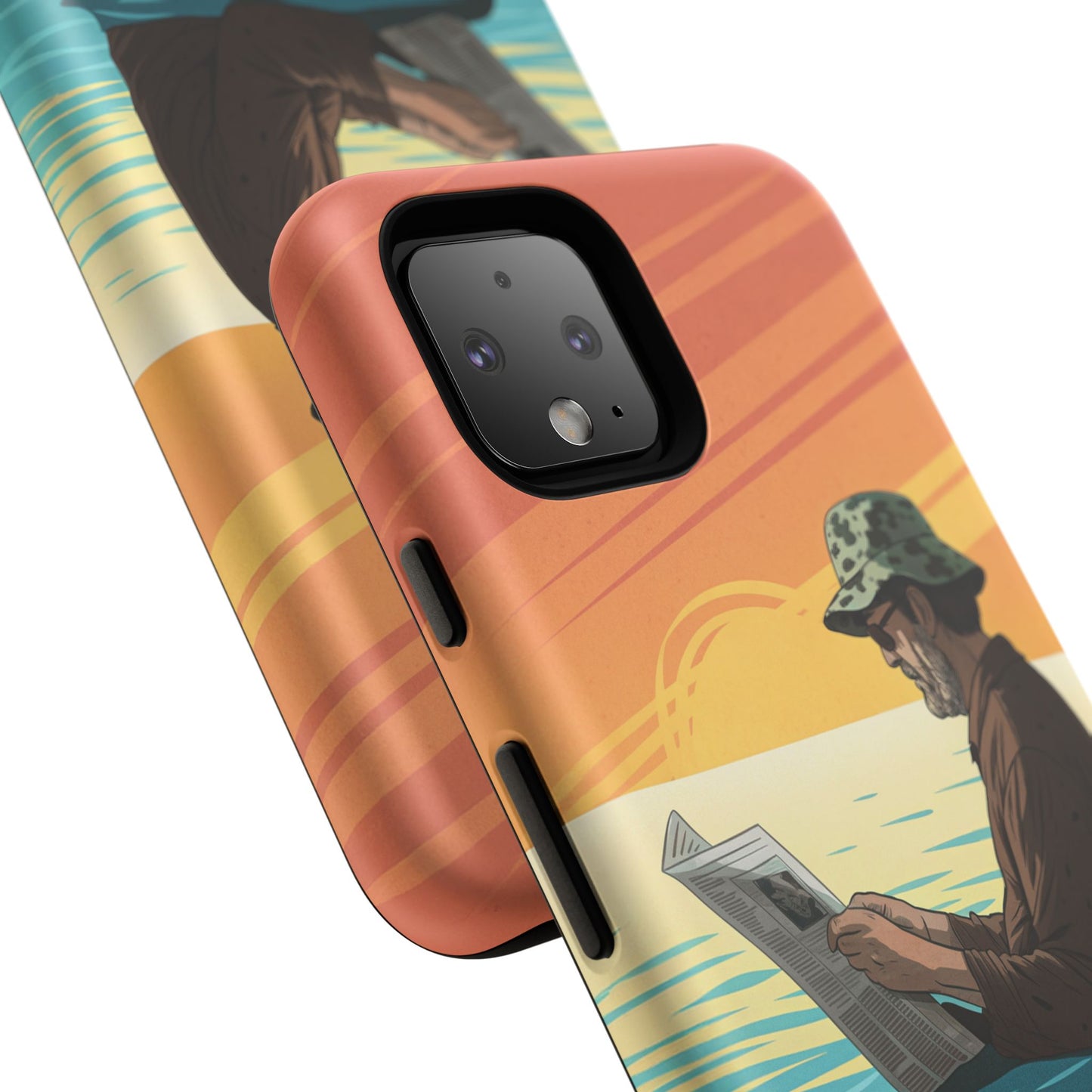 Dødehavet – Solnedgang og Flytende Mann Mobildeksel