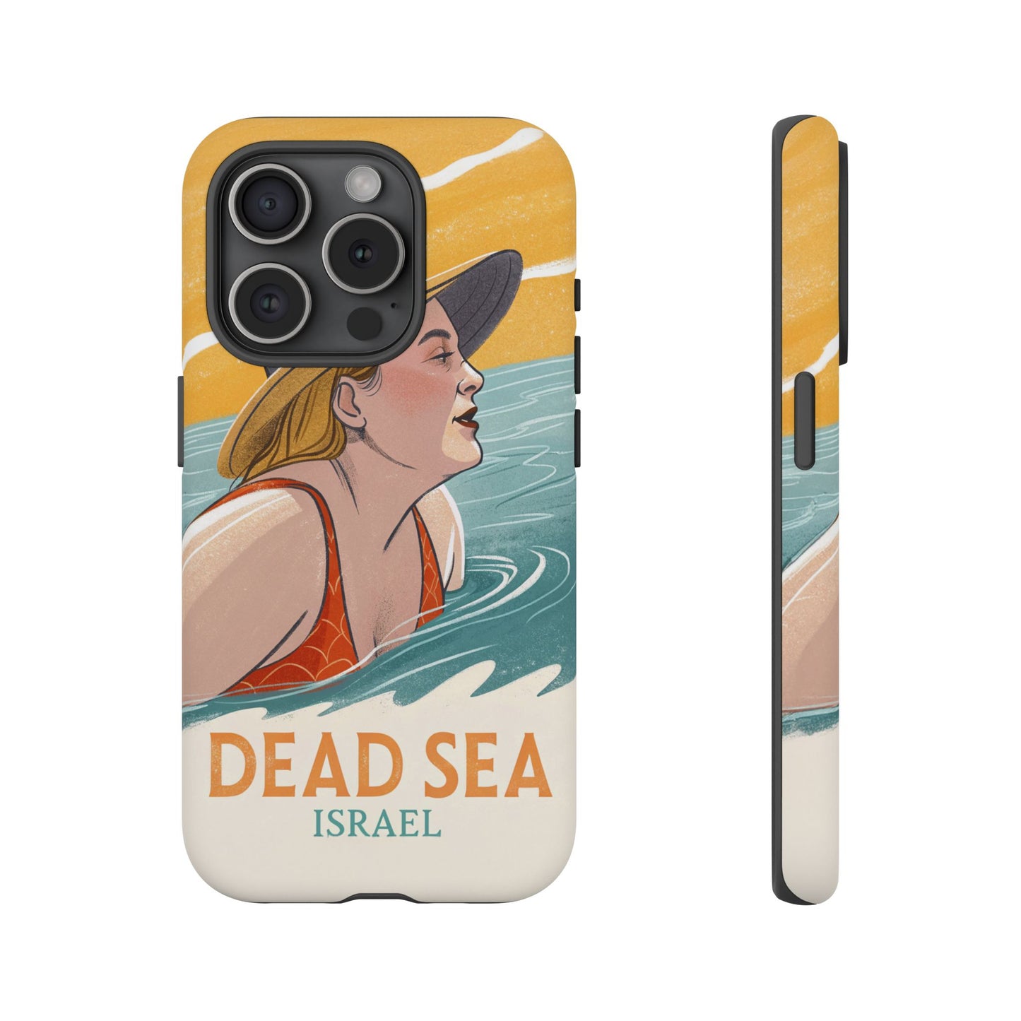 Dødehavet – Retro Badende Dame Mobildeksel