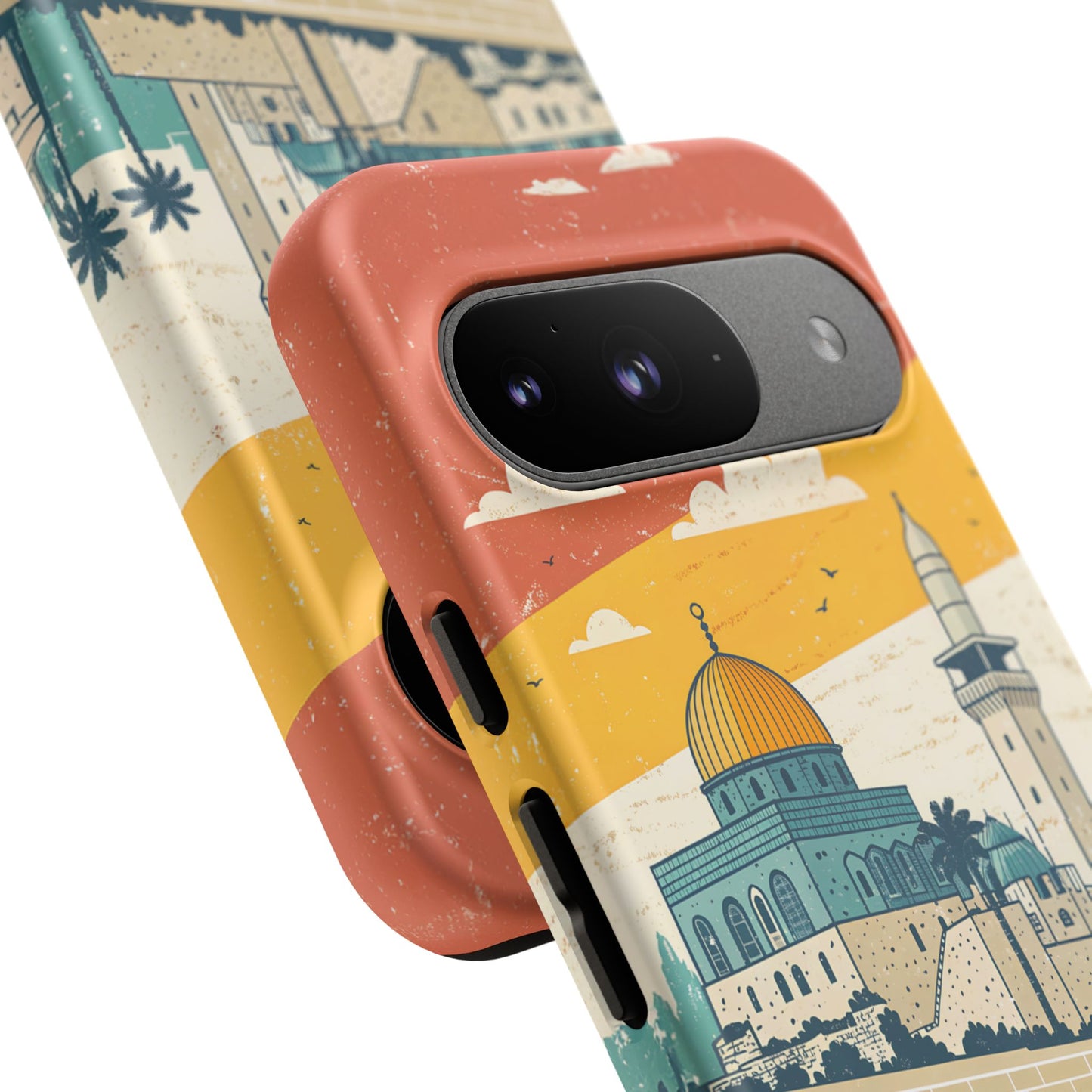 Jerusalem Retro Skyline – Israel Mobildeksel