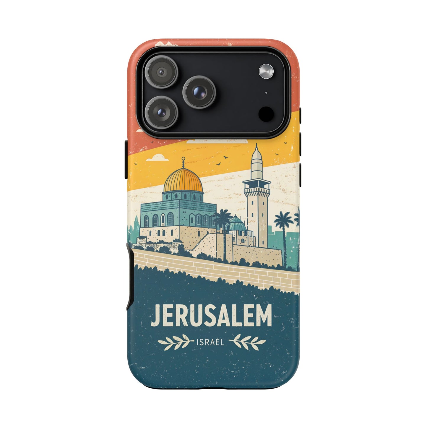 Jerusalem Retro Skyline – Israel Mobildeksel