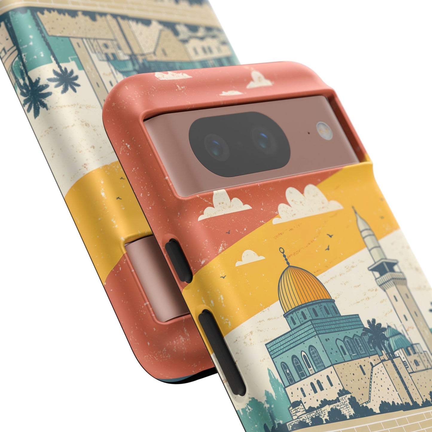 Jerusalem Retro Skyline – Israel Mobildeksel