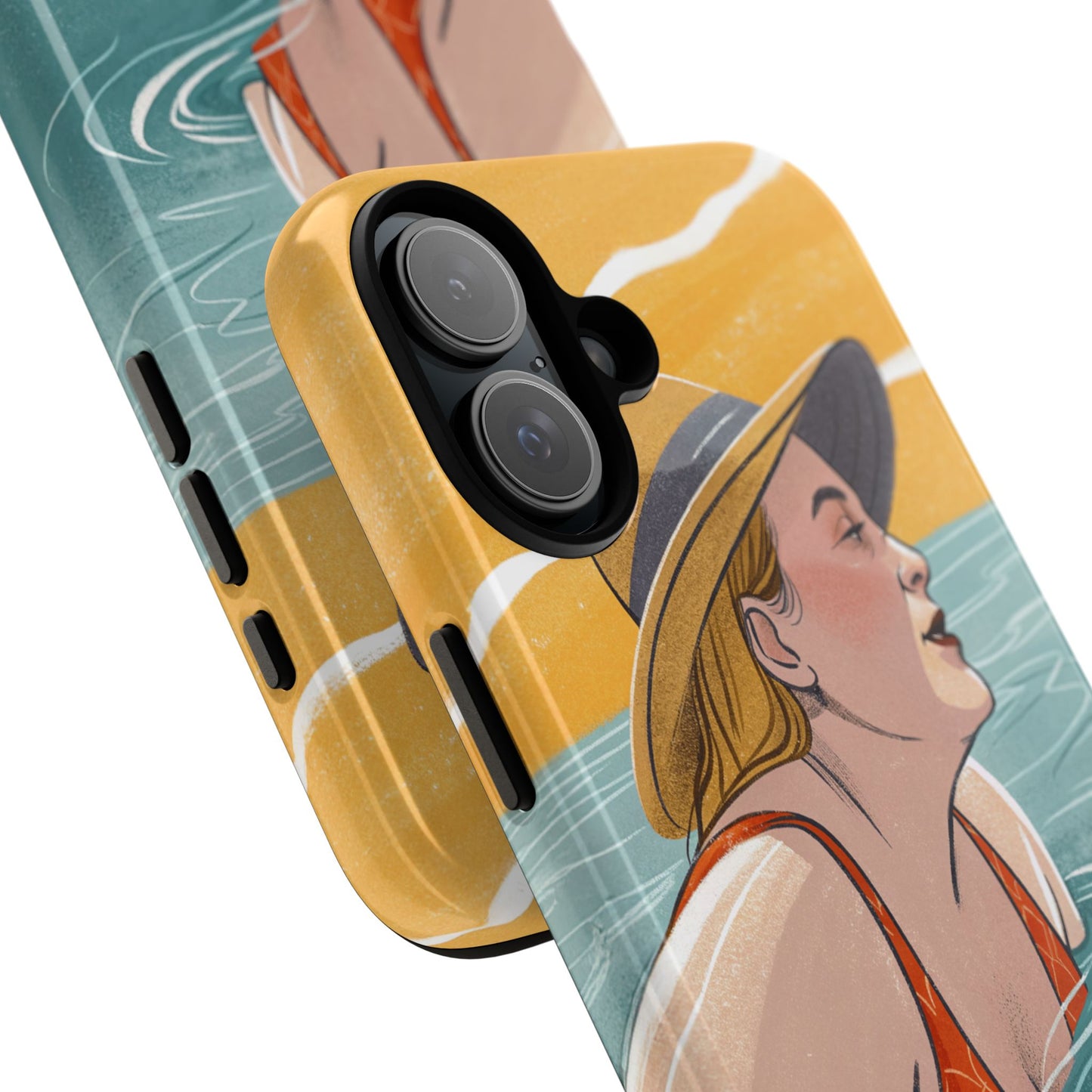 Dødehavet – Retro Badende Dame Mobildeksel