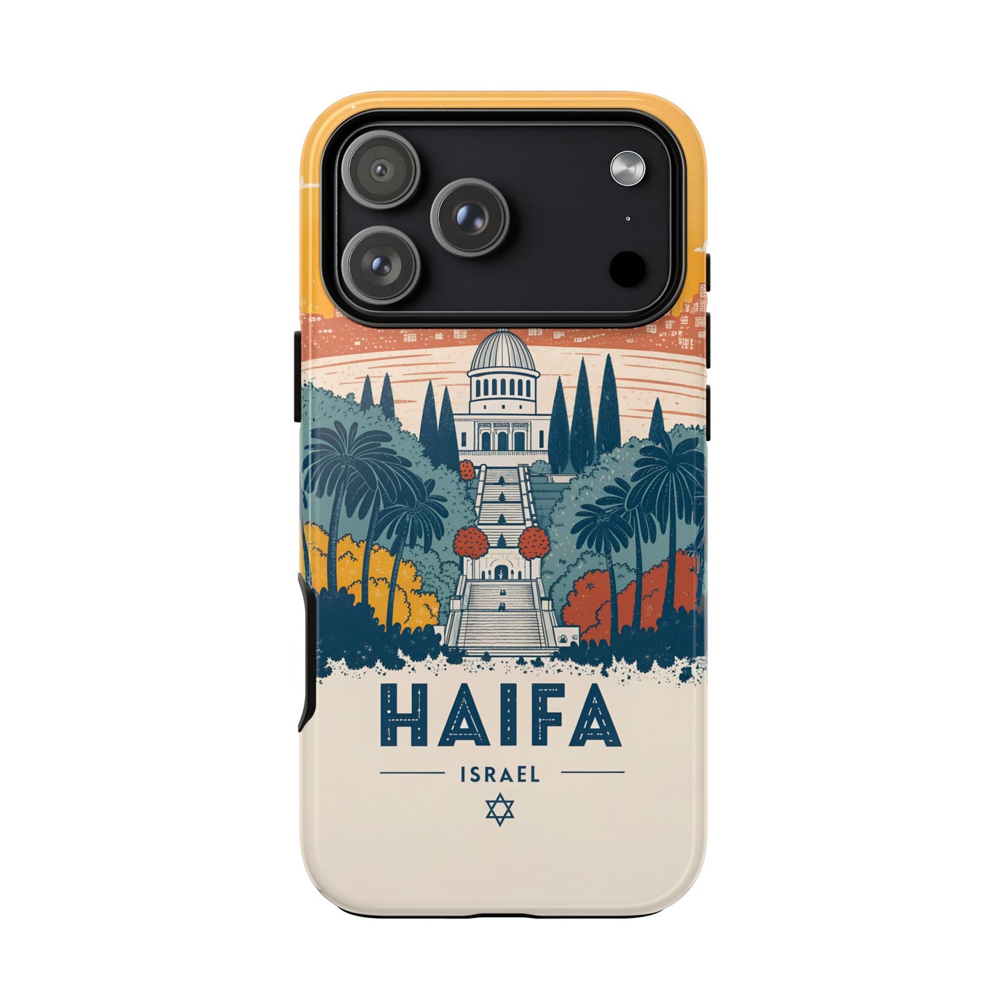 Haifa – Retro Hage og Skyline Mobildeksel