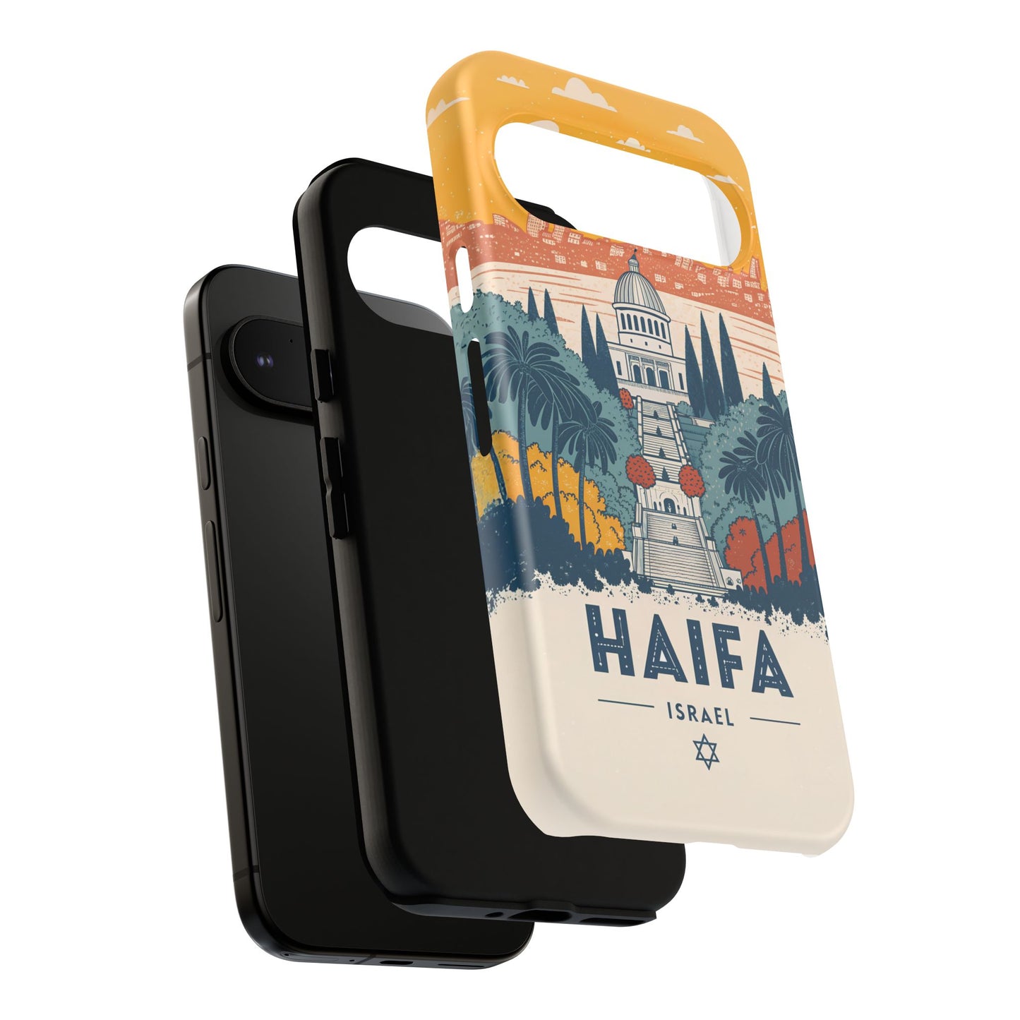 Haifa – Retro Hage og Skyline Mobildeksel