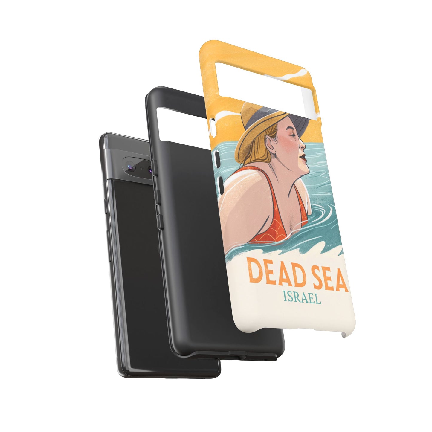 Dødehavet – Retro Badende Dame Mobildeksel