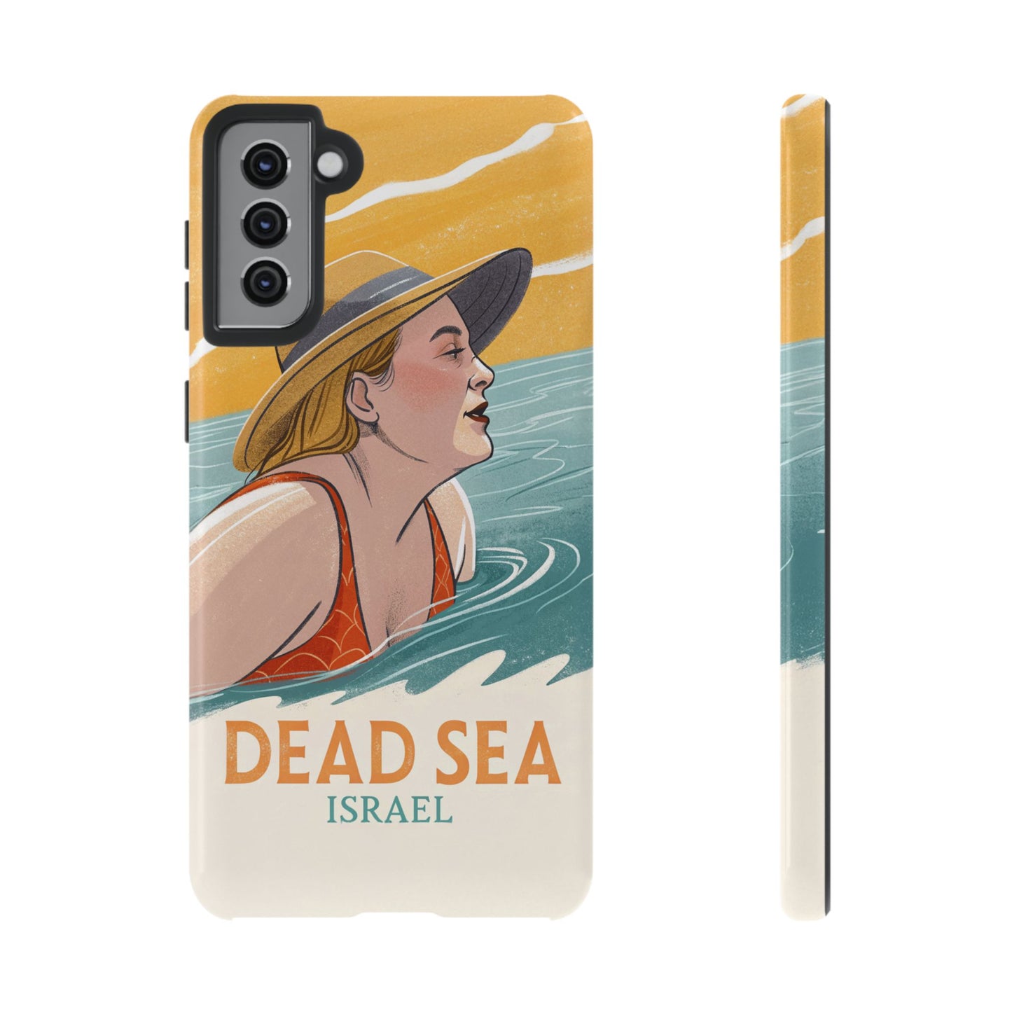 Dødehavet – Retro Badende Dame Mobildeksel