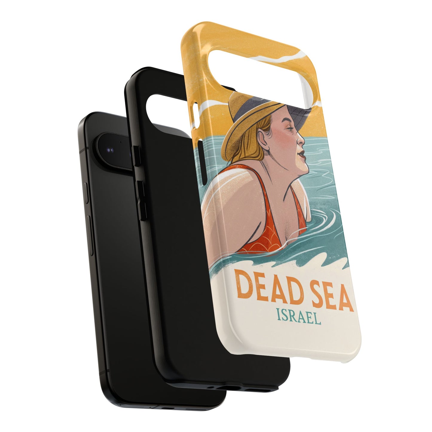 Dødehavet – Retro Badende Dame Mobildeksel