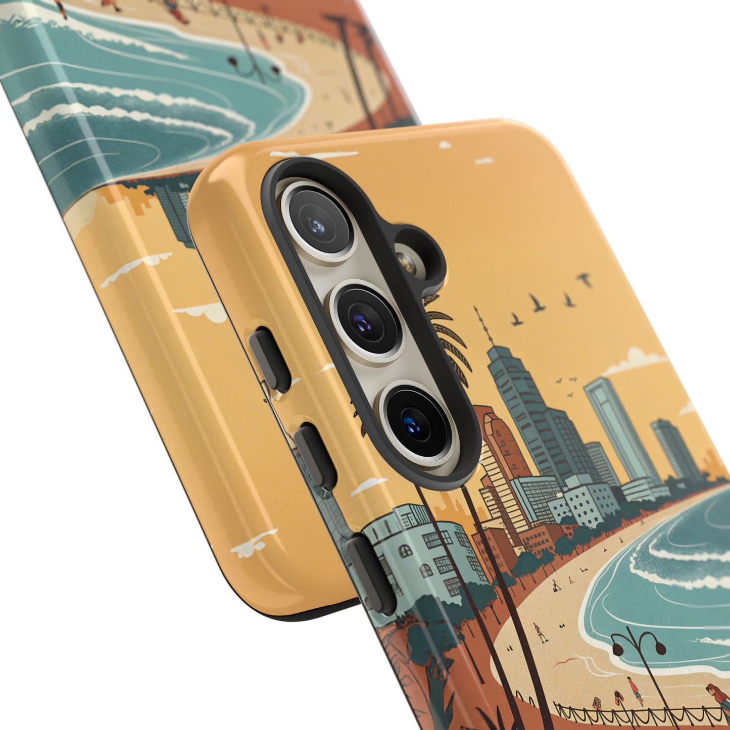 Tel Aviv Retro Strandlinje – Mobildeksel