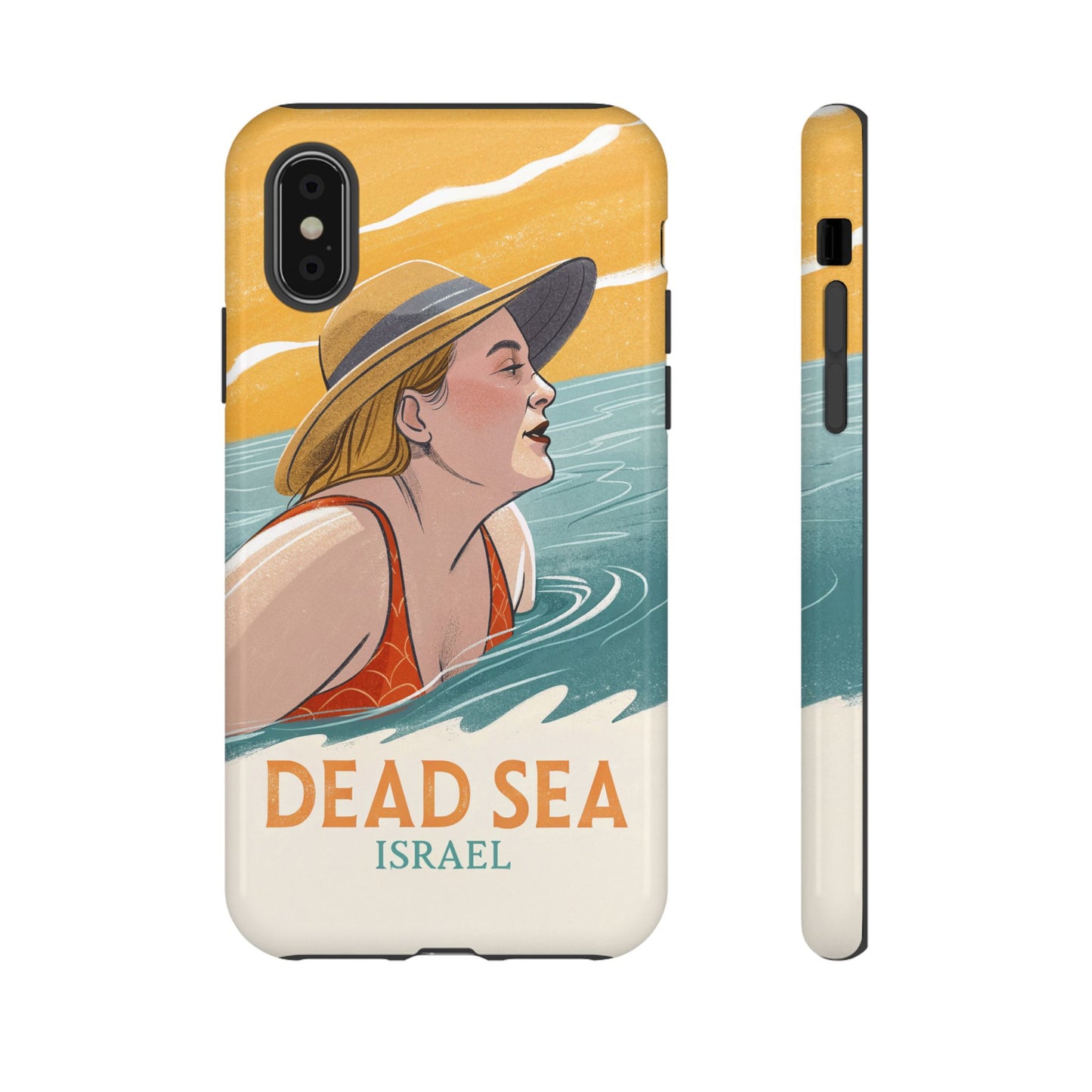 Dødehavet – Retro Badende Dame Mobildeksel