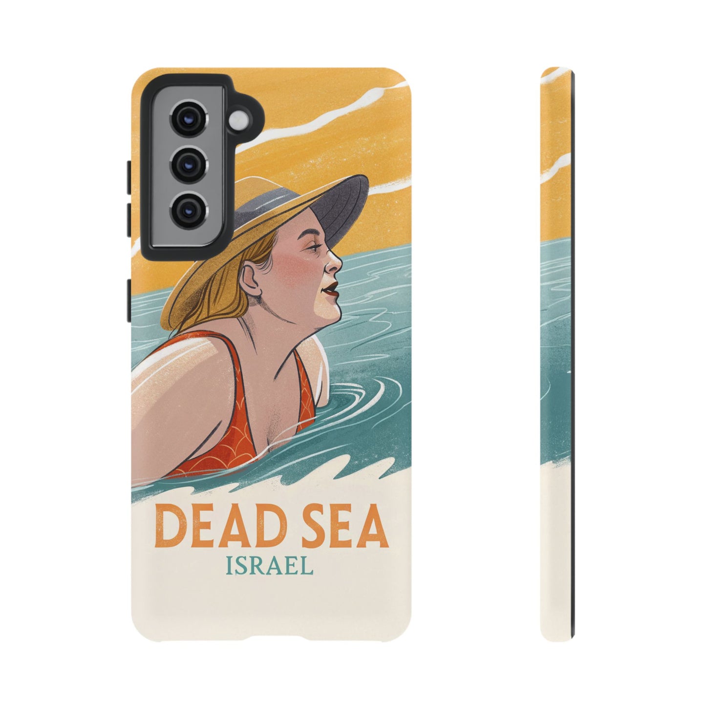 Dødehavet – Retro Badende Dame Mobildeksel