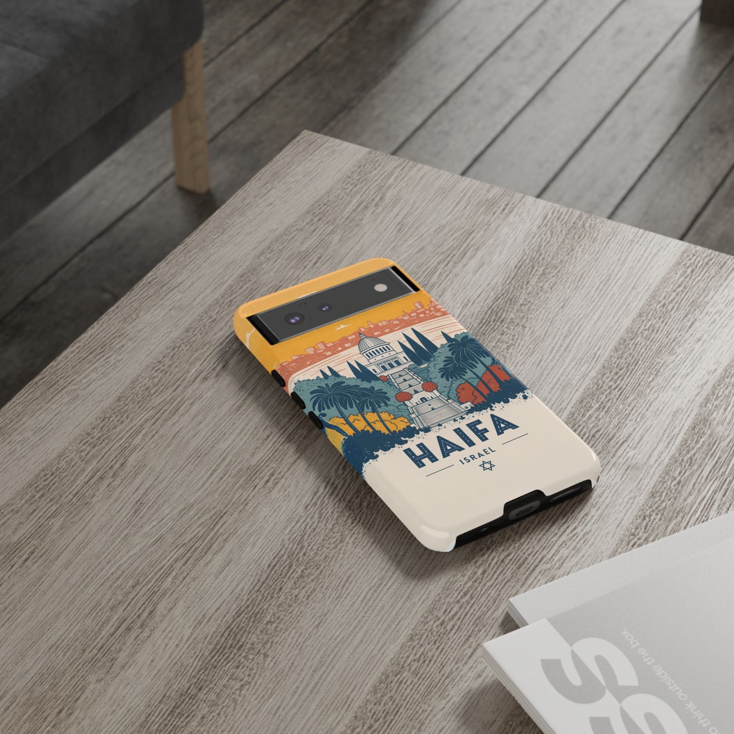 Haifa – Retro Hage og Skyline Mobildeksel