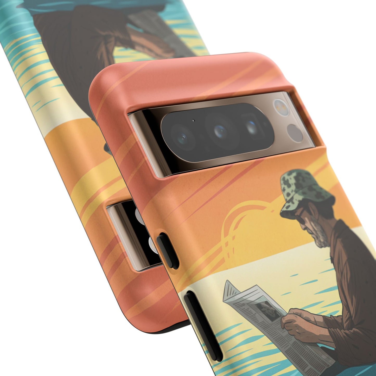 Dødehavet – Solnedgang og Flytende Mann Mobildeksel