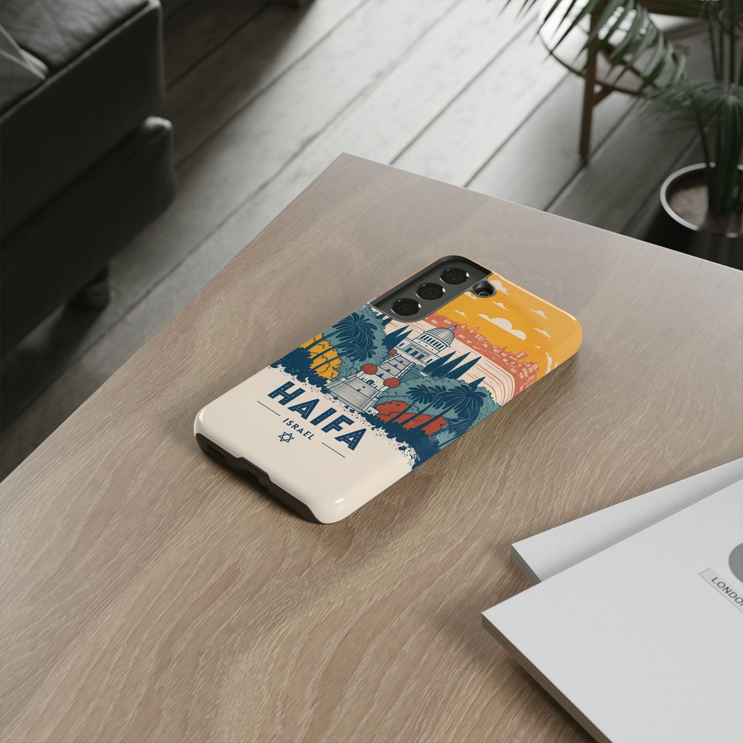 Haifa – Retro Hage og Skyline Mobildeksel