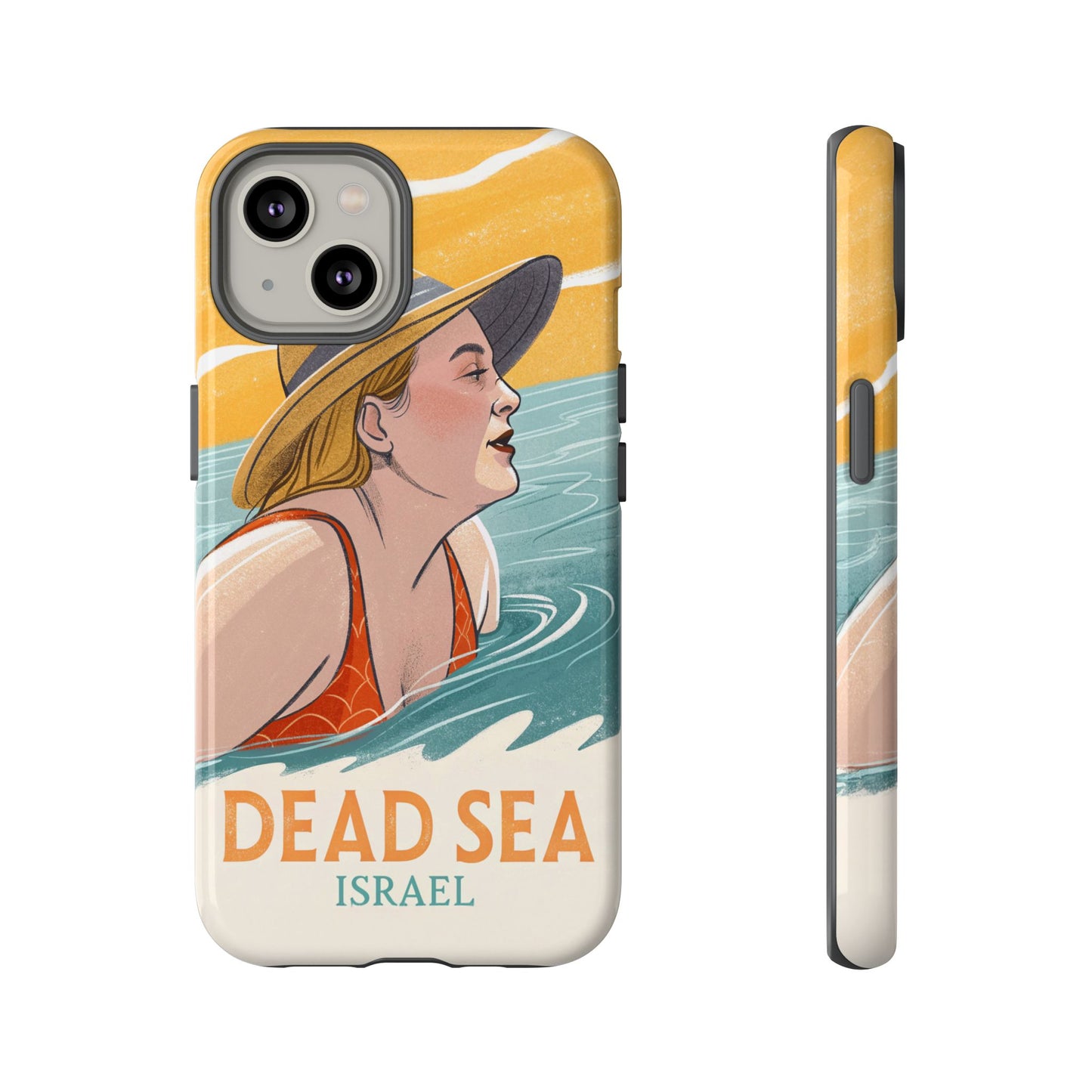 Dødehavet – Retro Badende Dame Mobildeksel