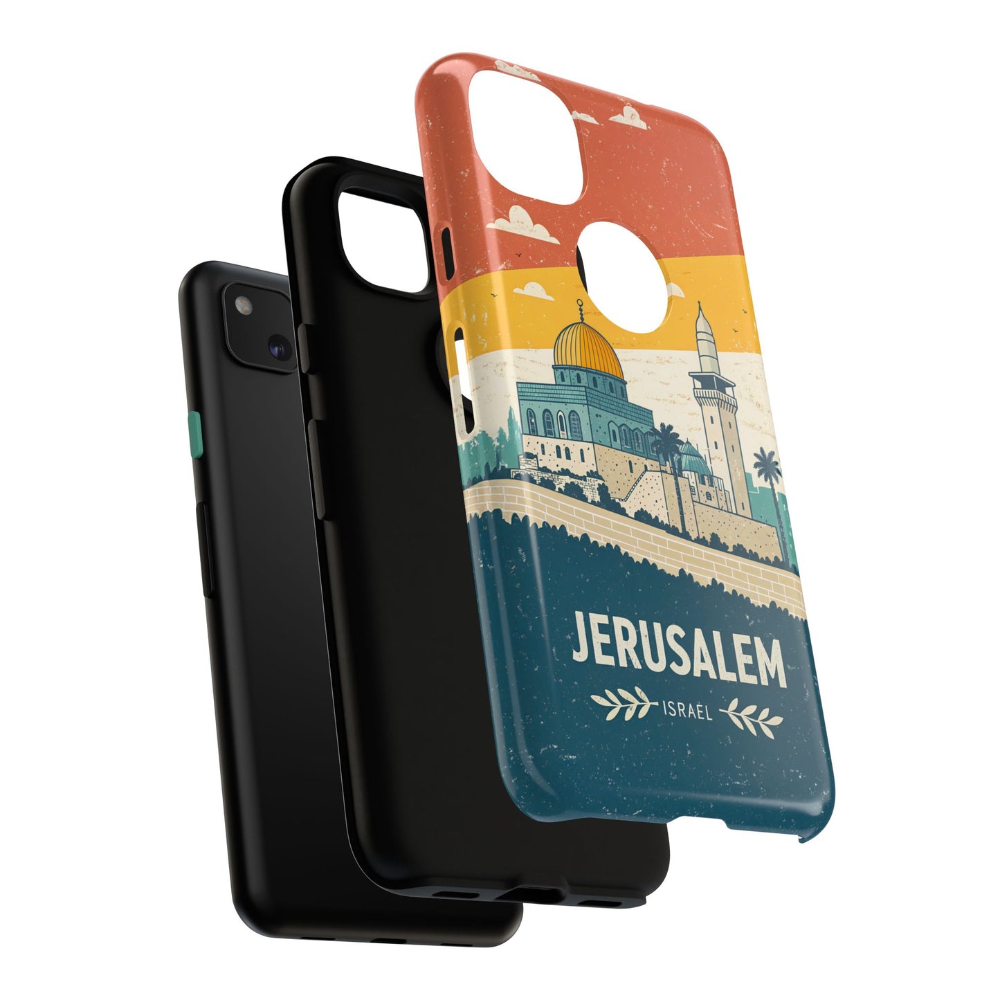 Jerusalem Retro Skyline – Israel Mobildeksel