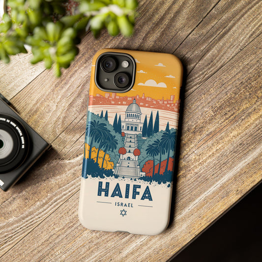 Haifa – Retro Hage og Skyline Mobildeksel