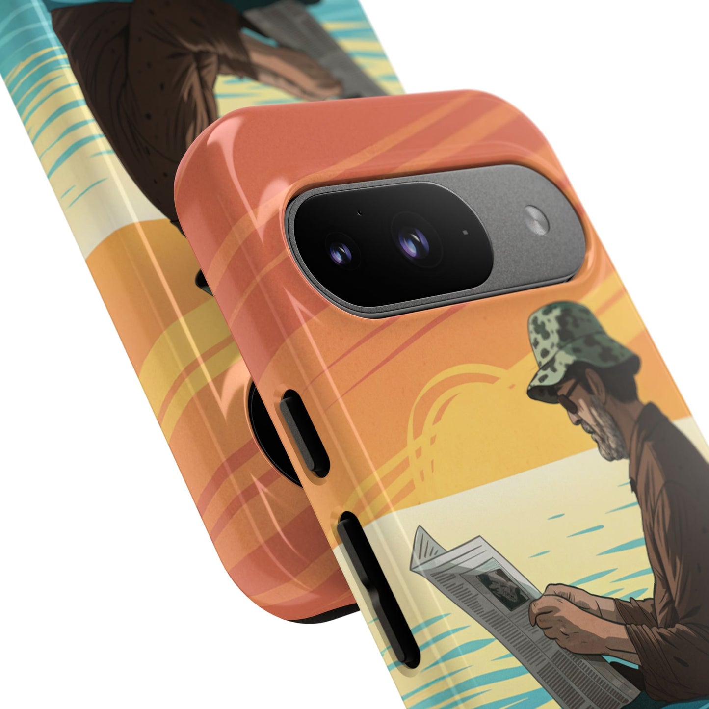 Dødehavet – Solnedgang og Flytende Mann Mobildeksel