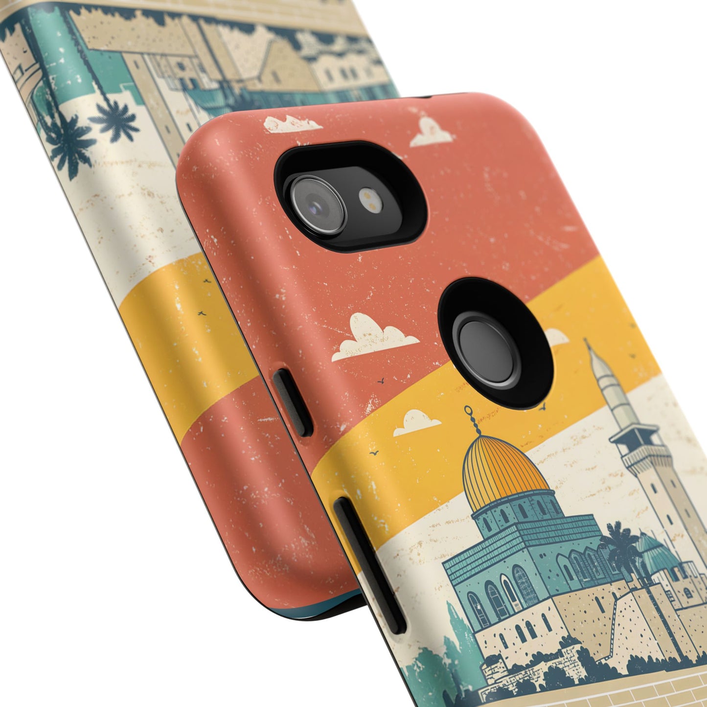 Jerusalem Retro Skyline – Israel Mobildeksel